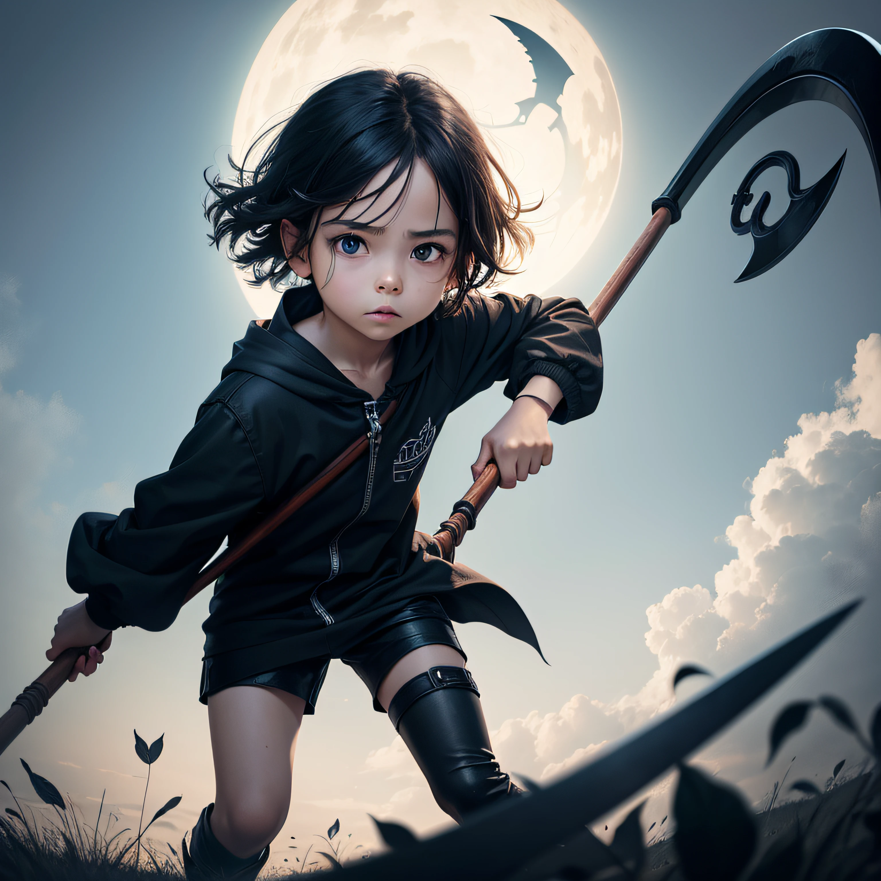Child holding a scythe --auto