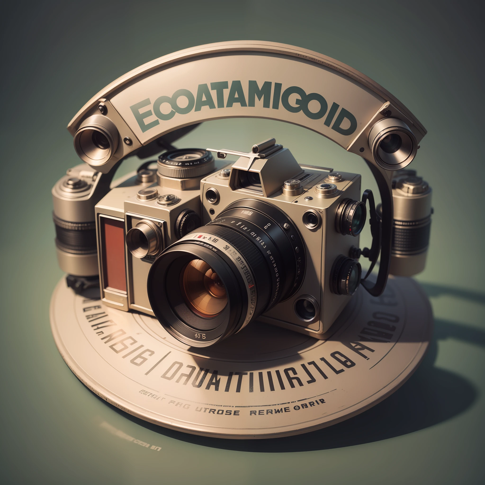 "Captivating retro camera design with a hint of nostalgia, vintage t-shirt design featuring elegant English text."