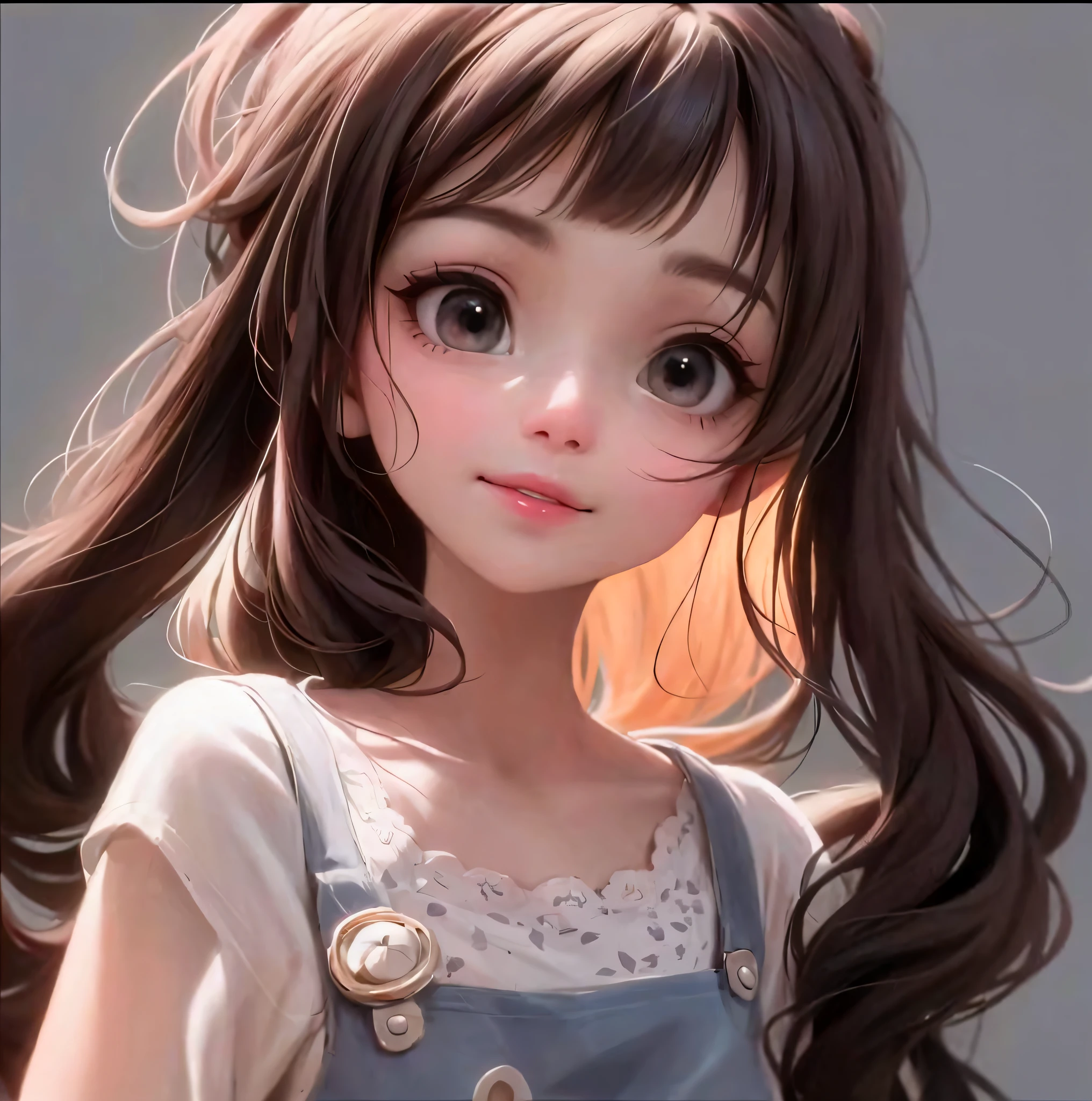 Close up de uma menina com cabelo rosa e olhos azuis no vestido, pintura digital bonito, arte digital bonito, desenho bonito realista da menina, arte digital detalhada bonito, personagens bonitos dos desenhos animados, pintura de personagem bonita, personagem bonito, menina anime bonito, desenho animado bonito, kawaii retrato realista, arte digital do desenho animado, desenhos animados bonito, retrato bonito, render uma menina anime 3D bonito