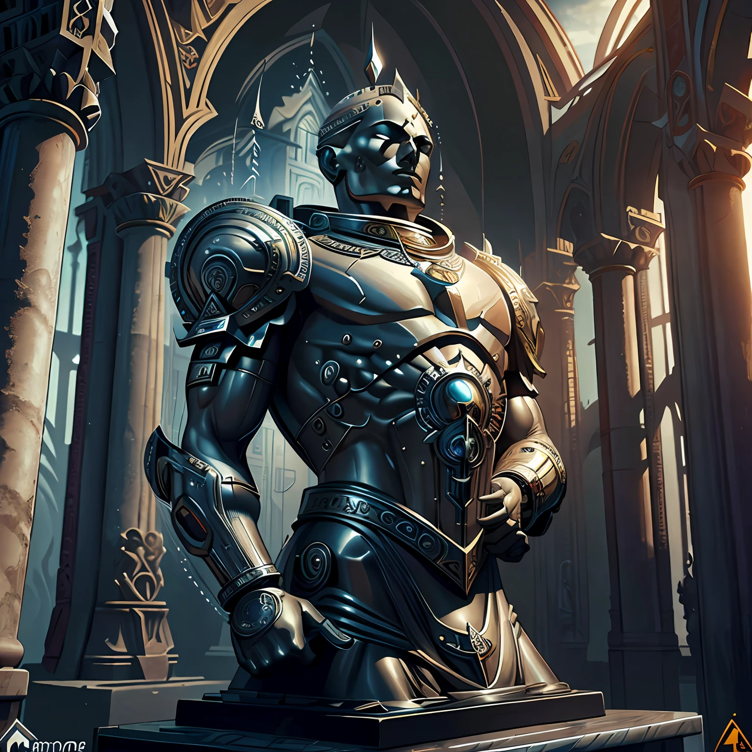mg
00:17:46
Task ID:48054153195589
maquete, marble bust sculpture of astrologer warrior warrior ancient geometric undead warrior, full view, magical astrological esoteric symbols, Bauhaus, primorosamente decorado, Medium plan, (fundo preto: 1.3) --auto
