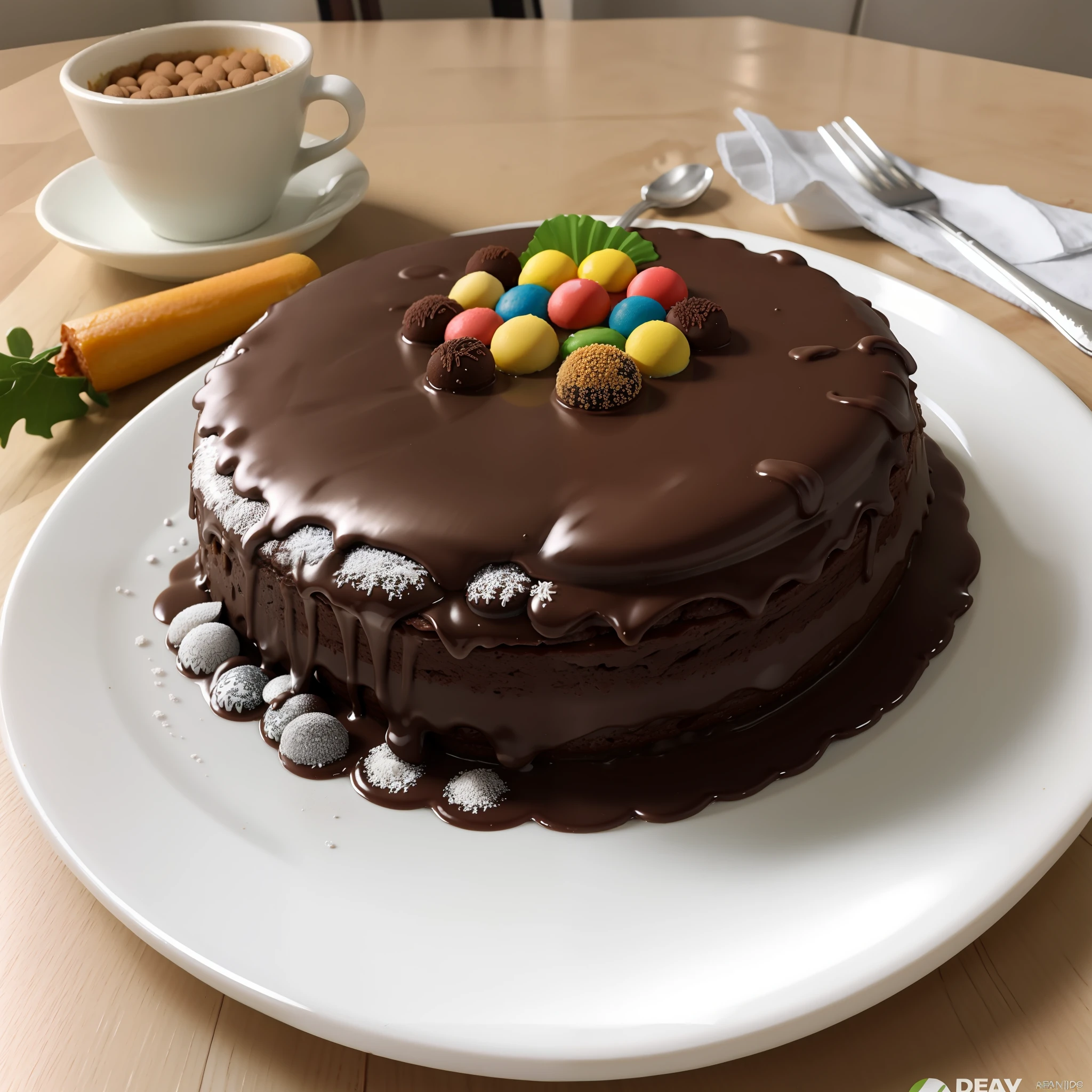 Brigadeiro de leite ninho, servido em uma bandeja, brigadeiro branco, imagem realista