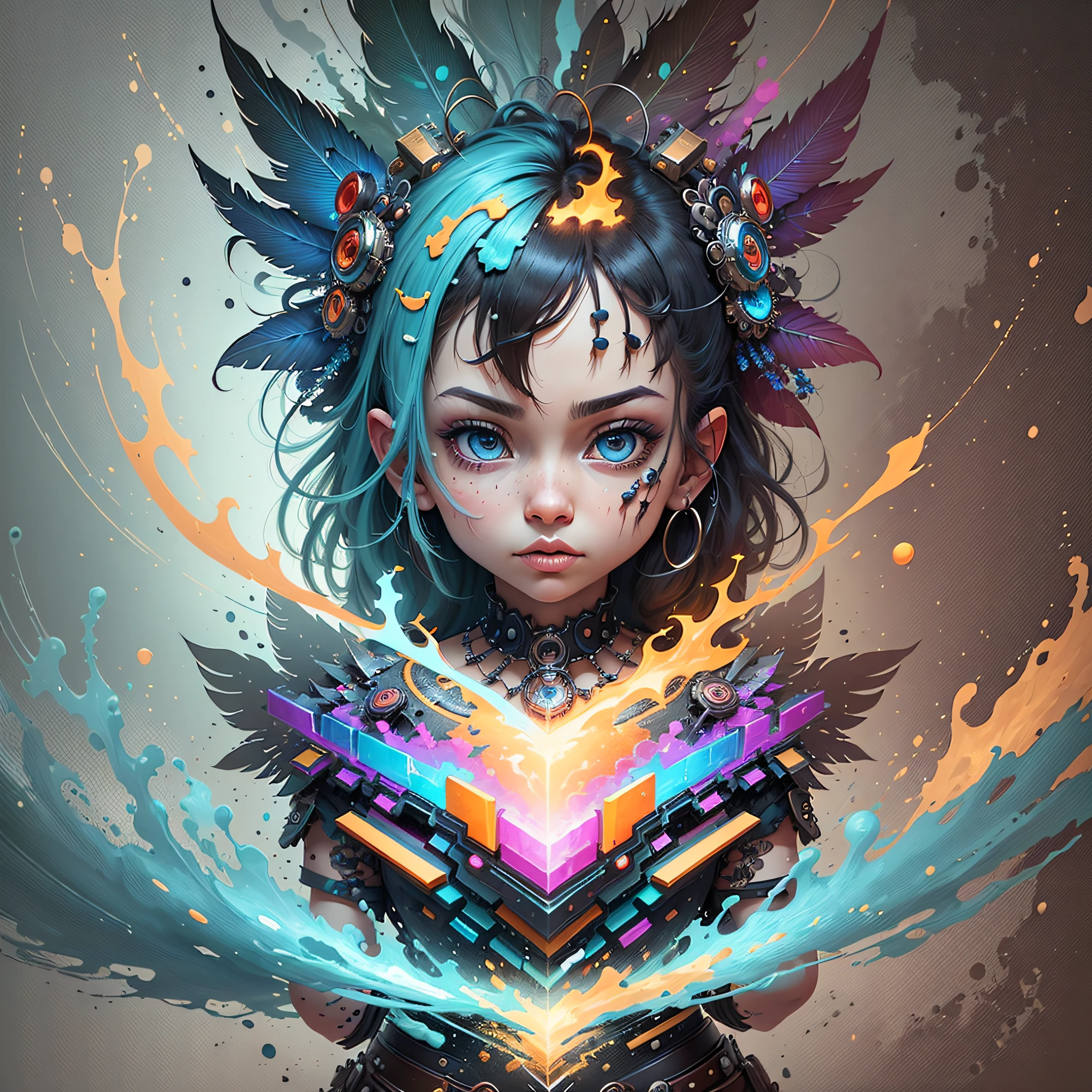 ((best quality)), ((masterpiece)), (detailed),
In a unique digital illustration,
A mesmerizing blend of art styles and visual elements comes together to create an extraordinary piece. (Mixed media fusion:1.3), (eclectic aesthetics:1.2), and (experimental techniques:1.1) are skillfully combined to push the boundaries of creativity. The illustration captivates viewers with its innovative approach and thought-provoking imagery.
Create a unique digital illustration that explores the fusion of different art styles and visual elements. Experiment with various techniques, such as mixed media, to create a visually striking composition. Embrace eclectic aesthetics and challenge conventional norms. Let your creativity shine by incorporating unexpected elements and pushing the boundaries of traditional digital art. Craft a masterpiece that captivates viewers and sparks their imagination.