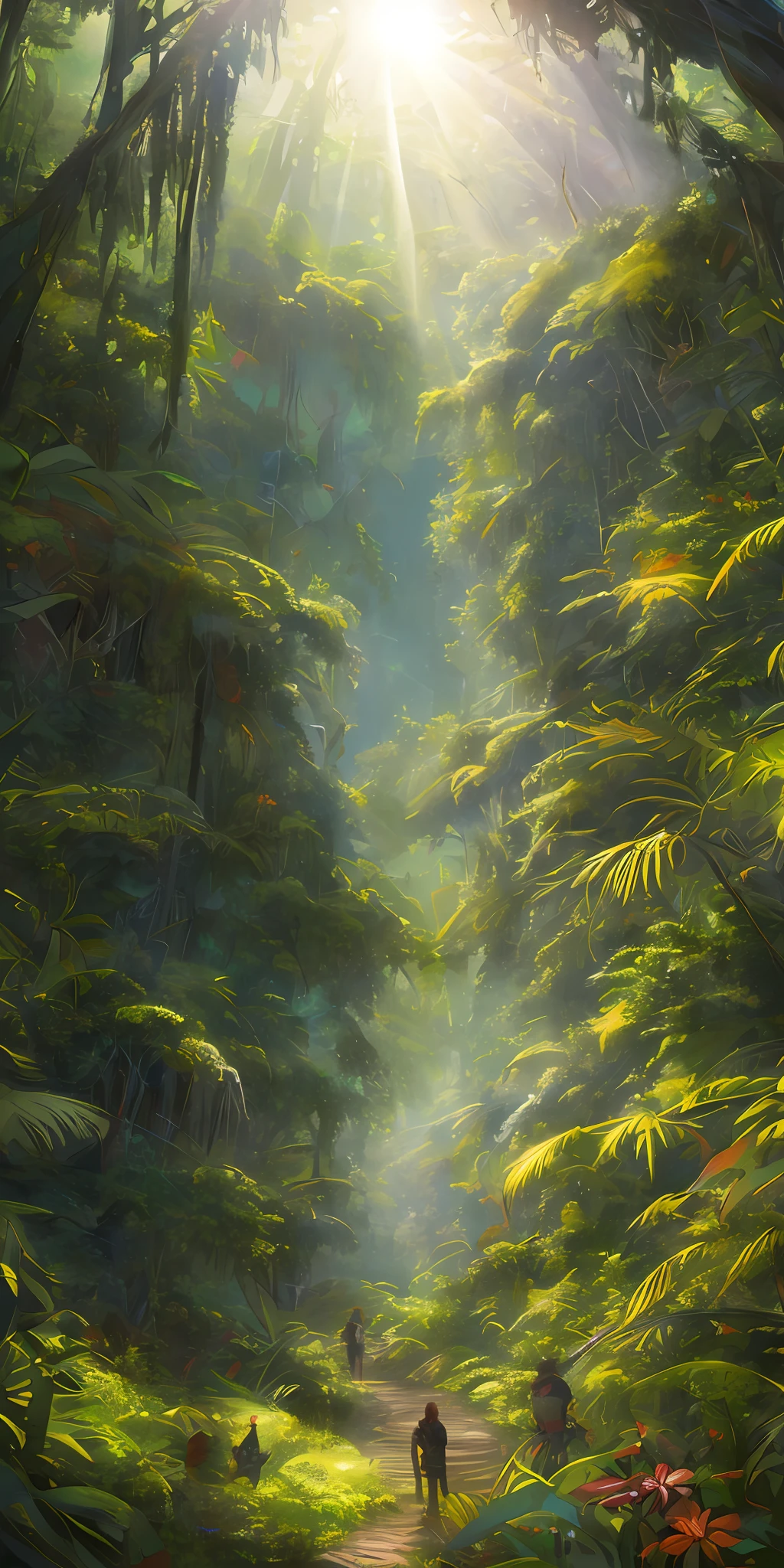 Digital illustration, detailed and intricate, of a dense jungle filled with exotic plants and animals, the sunlight filtering through the canopy creating a dappled effect. In the style of Yoshitaka Amano and Hayao Miyazaki, masterpiece, proportional, detailed, trending on artstation, beautiful lighting, realistic, intricate, award winning, 4k, highest quality
Award-winning, 4K digital painting in the style of Yoshitaka Amano. Detailed and intricate depiction of a zombie apocalypse, masterfully capturing the chaos and drama of the scene. Beautiful lighting and cinematic composition make this piece a true masterpiece, trending on artstation