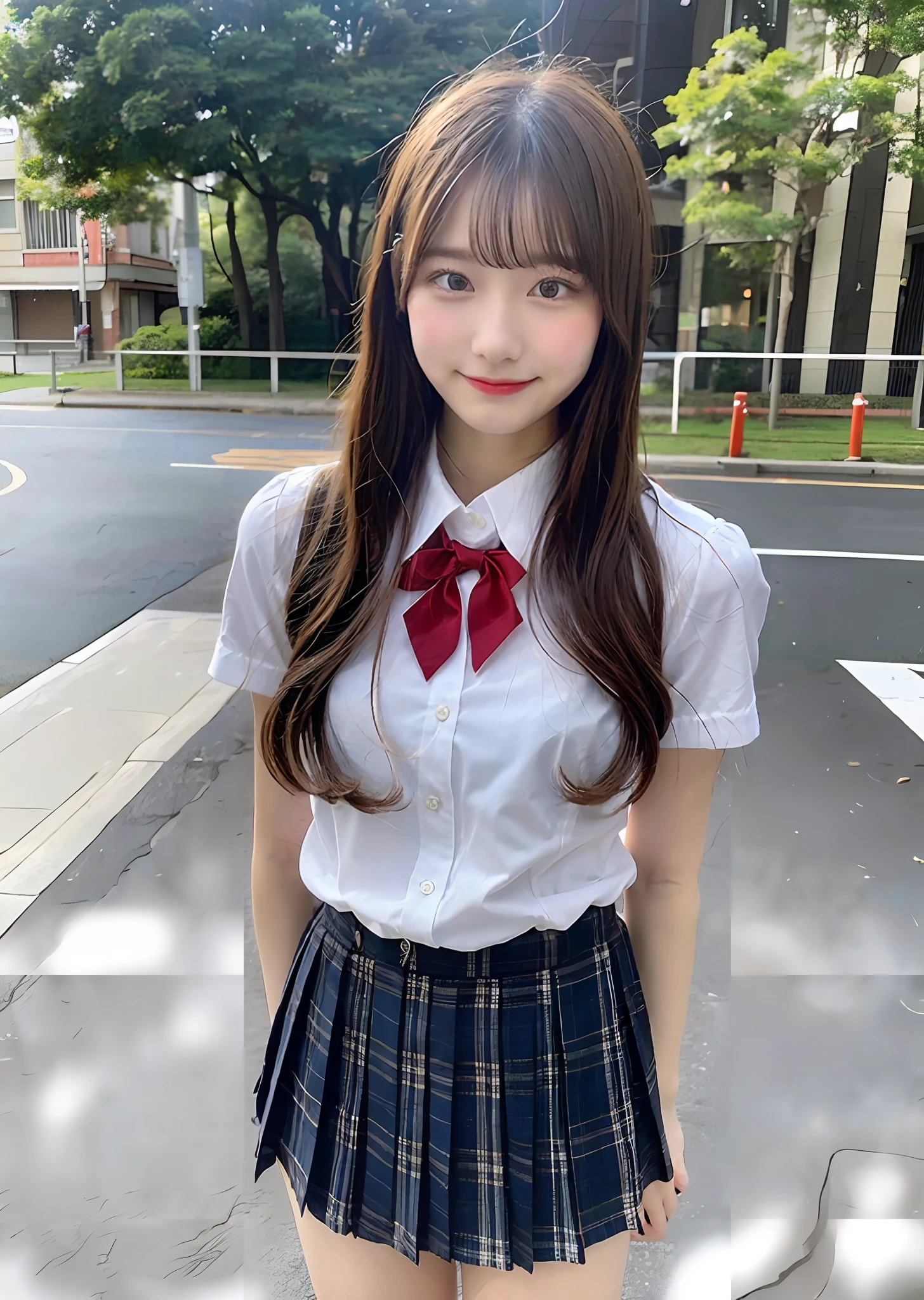 150mm camera、hi-school girl、Uniform with miniskirt and ribbon、Japan 18 years old