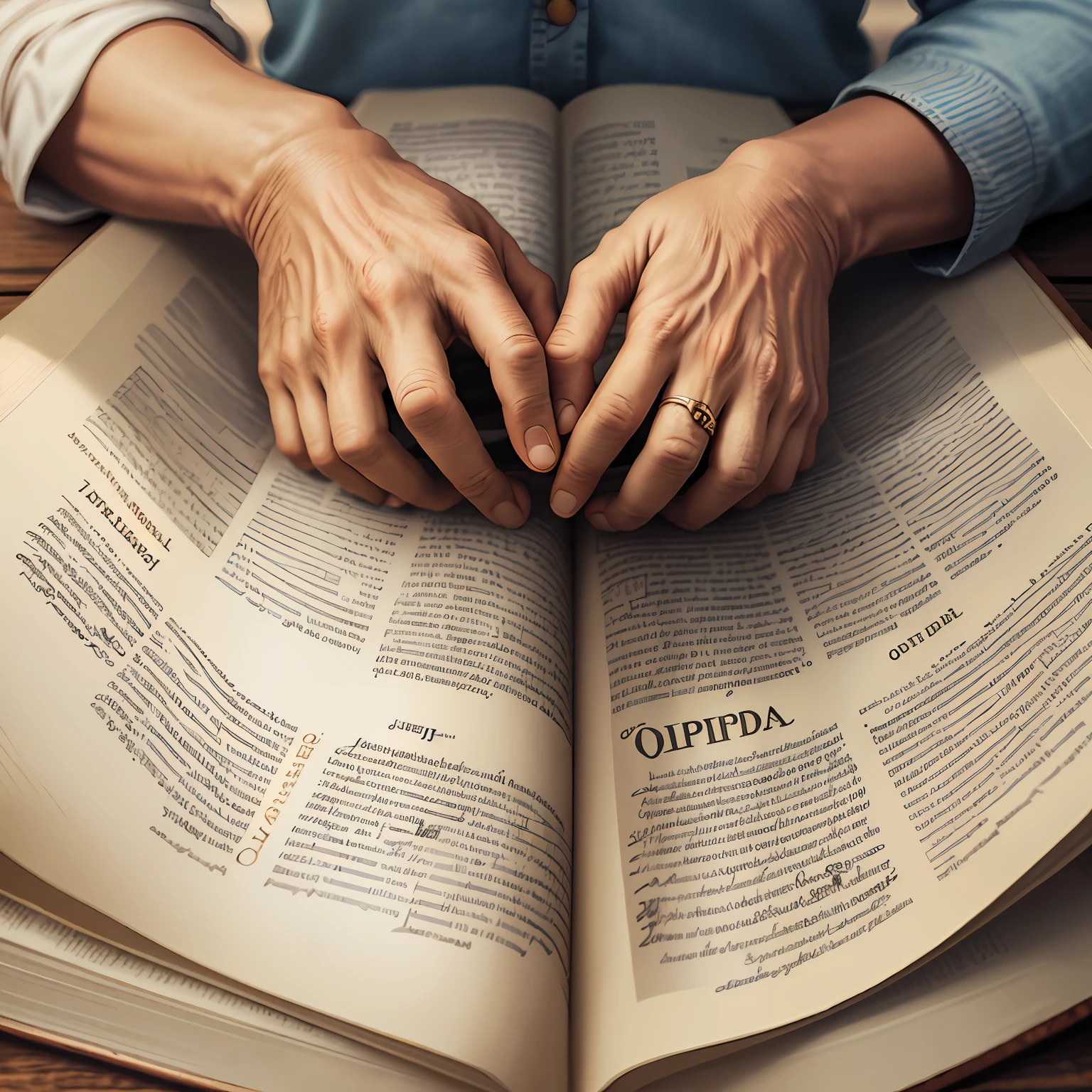 OldEgyptAI,
newspaperIllustration of a hand holding a Bible, com um brilho ou luz radiante em torno dela, conveying the message that the Bible is inspired by God