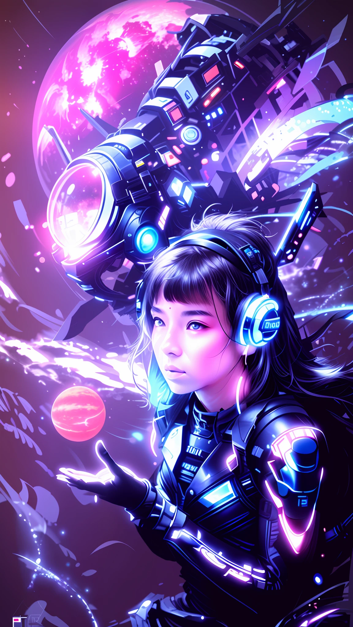 nijistyle,rfktr_technotrex,neon_woman exploring planets, alien worlds, exotic locations, deep space,unkown terrors, galactic, nebulas,stars,fcPortrait