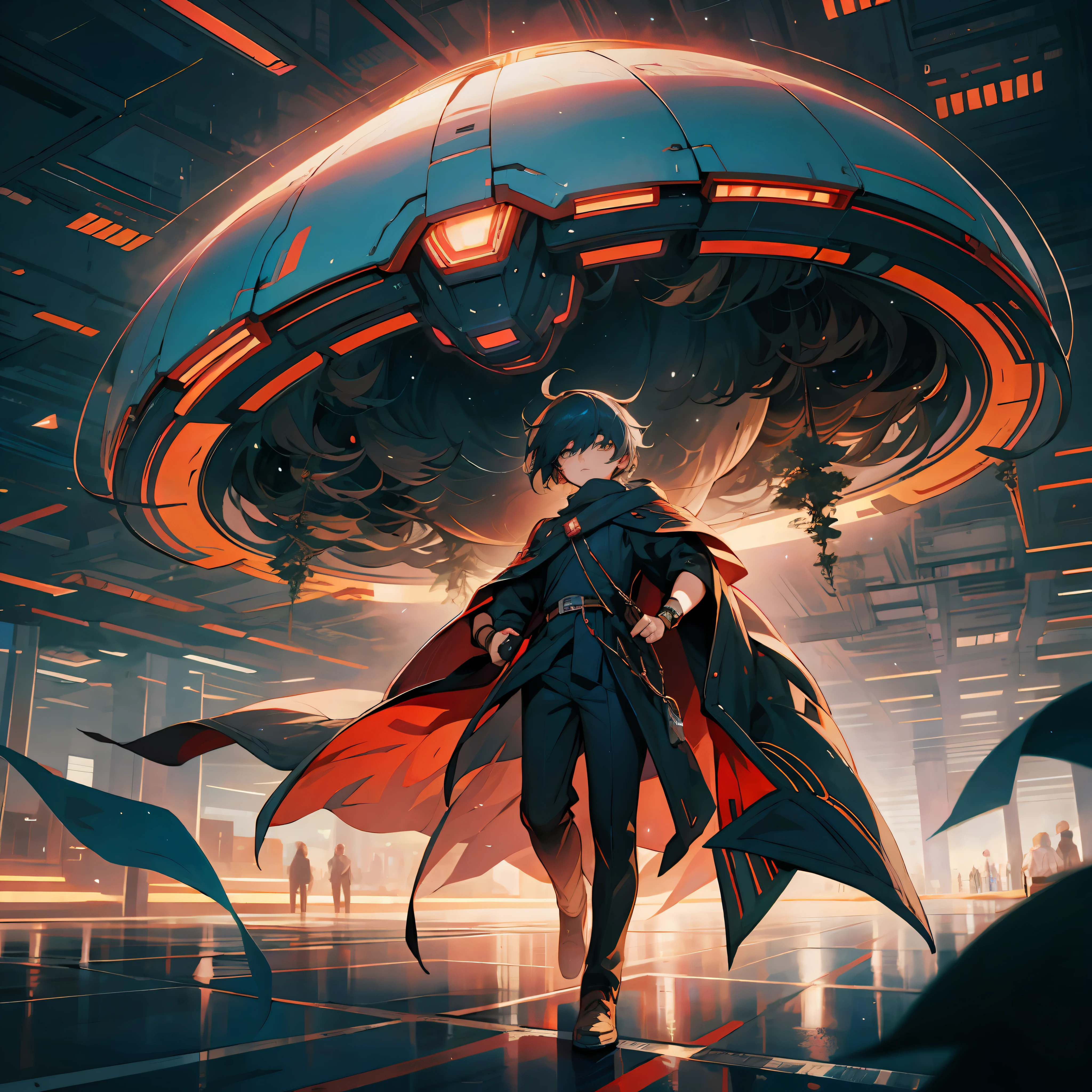 anime boy with dark fires around him --auto