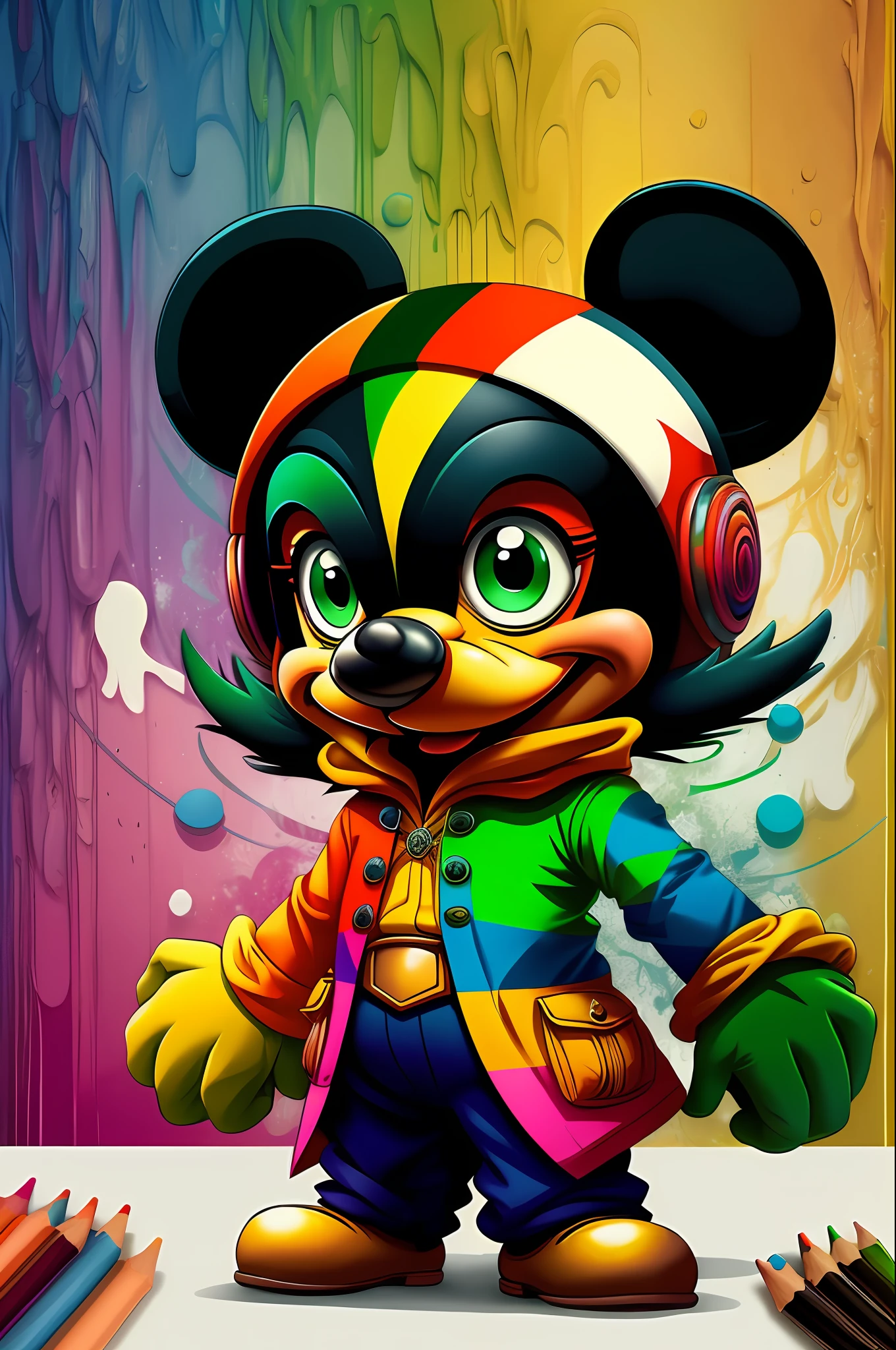 ((Character Zé Carioca - Creator: Walt Disney)) ), ,,  Eduardo Kobra acolchoamento ,multidimensional geometric wall PORTRAIT, arte, Chibi,
Yang08k, lindo,( Colouring(verde,branco)
Primary works, qualidade superior, melhor qualidade, Arte Oficial, Beautiful and Aesthetic,)) ), ,,  Eduardo Kobra acolchoamento ,multidimensional geometric wall PORTRAIT, arte, Chibi,
Yang08k, lindo, (Colouring,verde,amarelo e branco)
Primary works, qualidade superior, melhor qualidade, Arte Oficial, Beautiful and Aesthetic,