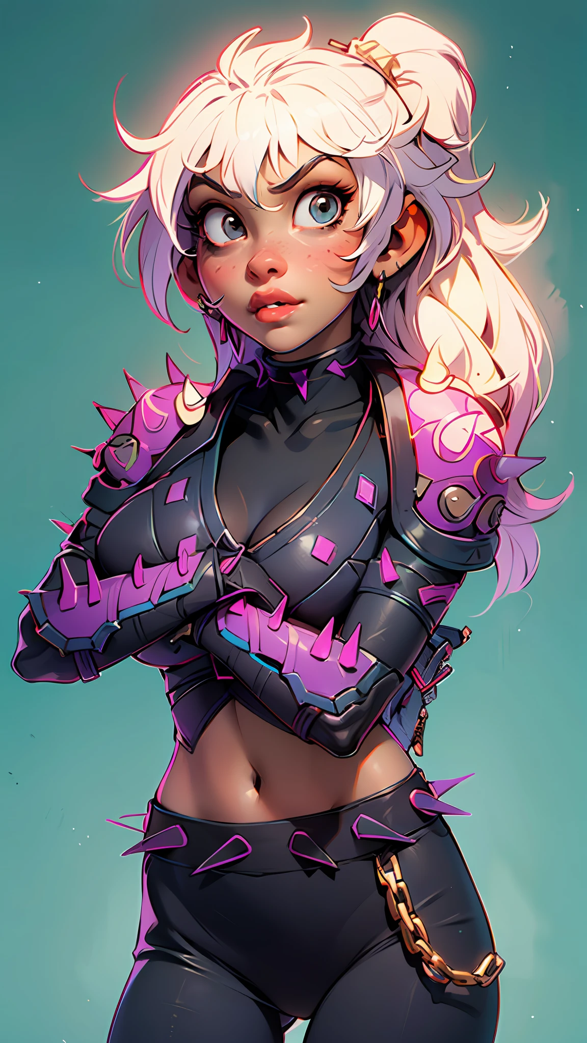 master part, Beautiful, 4k, best quality, beautiful face, cara bonita, MILF, cowboy shot, sweater, tight sweater, cabelos castanhos longos, Cabelos suaves, seios grandes, grosso, quadris largos, thick thieves, pouting lips, pouting expression, olhando para cima, olhando para cima para o espectador, Leggings, knee tights, no pants, camisola grande