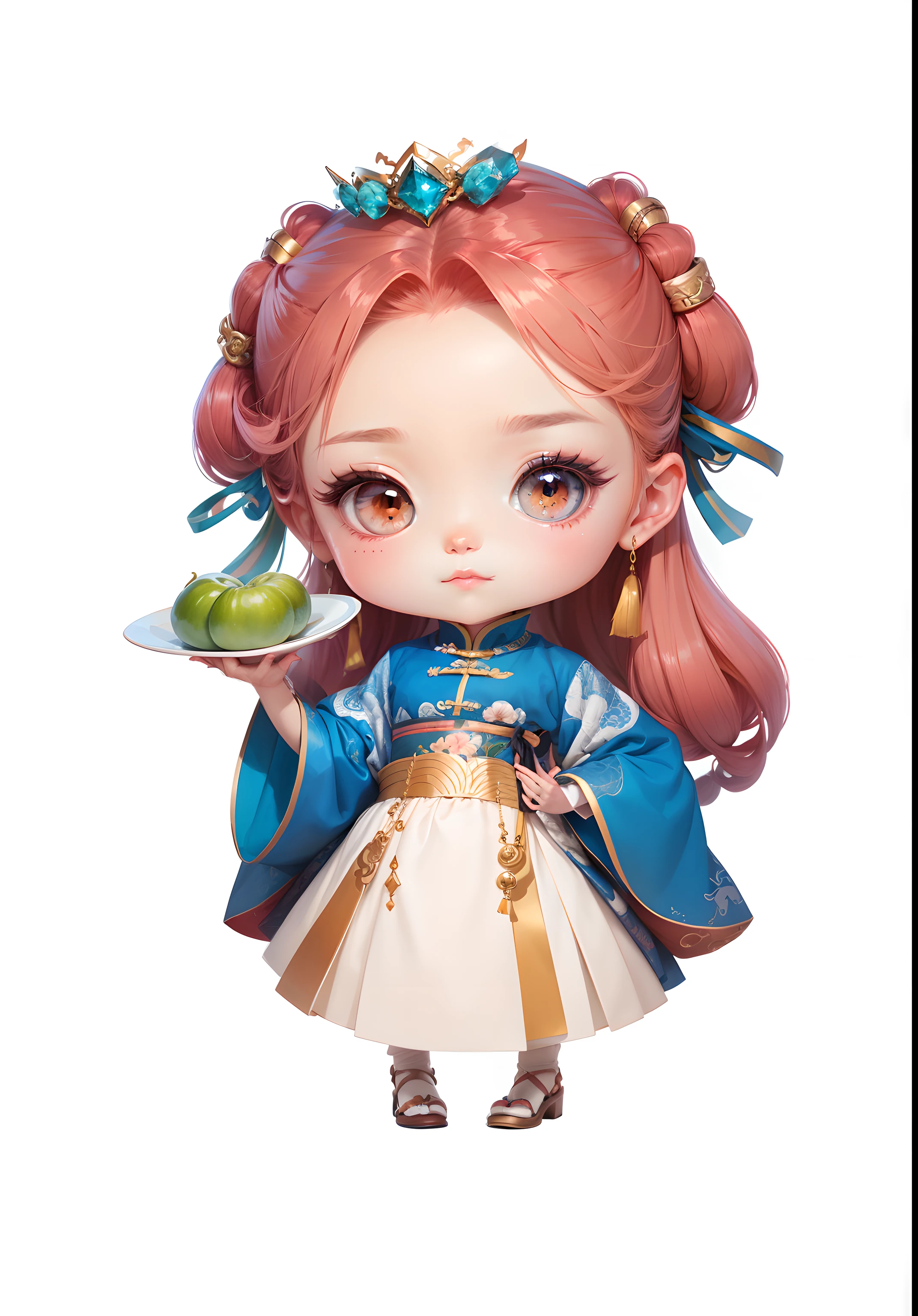 Chinese shoes，white limbo，Pattern，Pedras preciosas，Refinement，Exquisite painting，lovely digital painting，anime styled digital art，style of anime。8K，A beautiful artwork illustration，adorable digital art