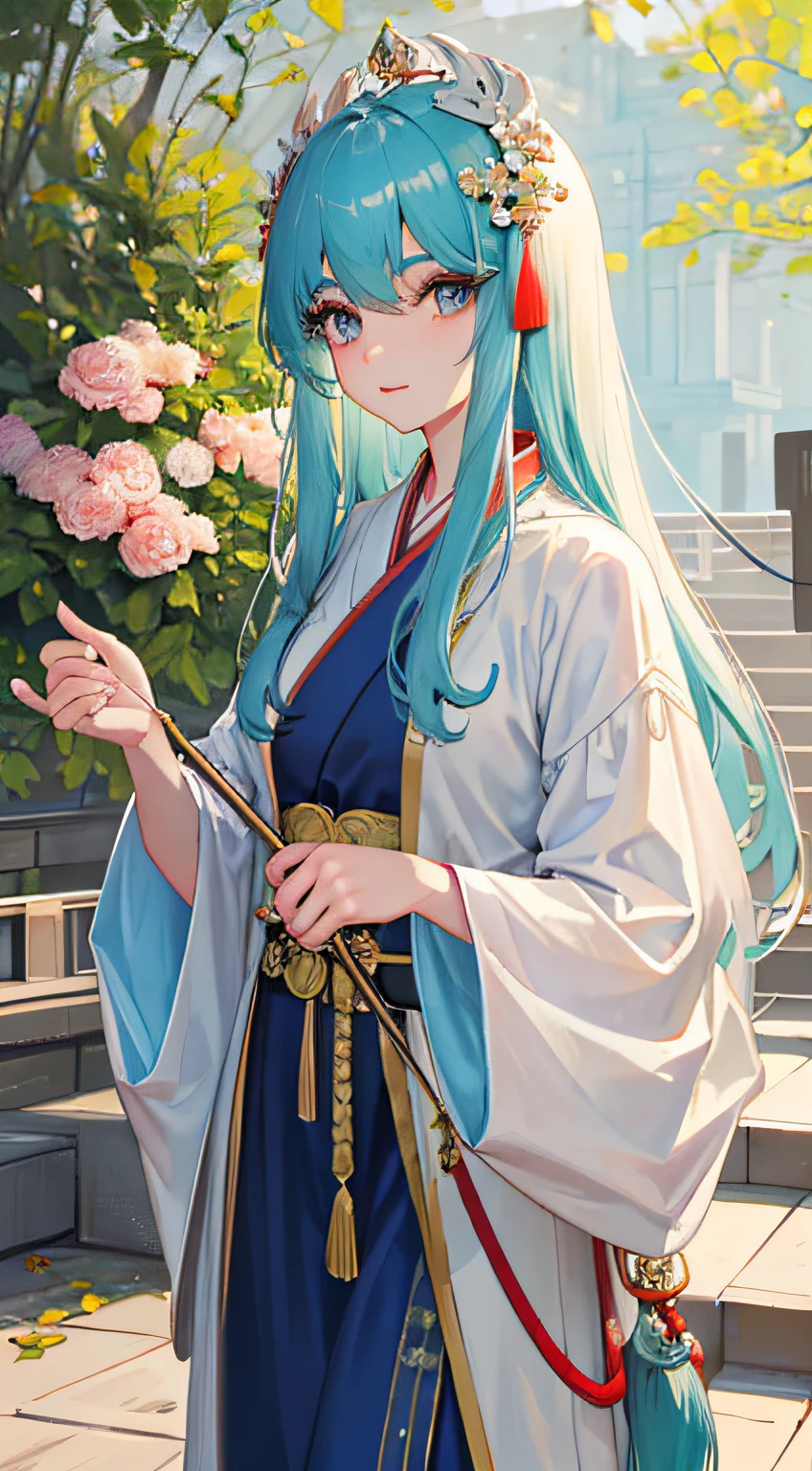 Master works, better quality, higher quality, high resolution, 8 k resolution, high detail, delicate facial feature, perfect face, female, single, watery big eyes, long eyelashes, bang, light volume, bust, beautiful girl, facing the viewer, red, song dynasty hanfu, tang dynasty, hanfu, floral, the imperial palace, the palace, the palace, the steps and glittering.