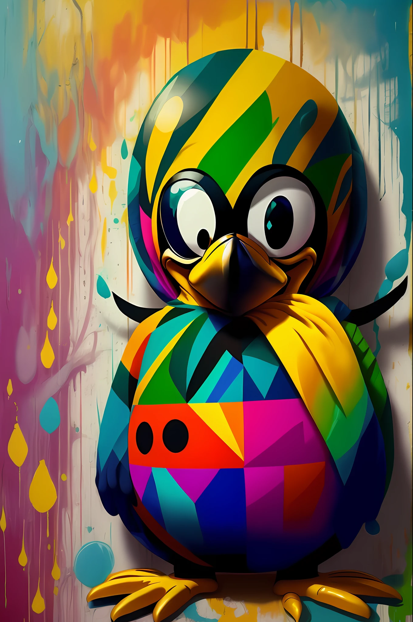 ((Bird character (Zé Carioca) -Criador: (Walt Disney)) ), ,,  Eduardo Kobra acolchoamento ,Multidimensional geometric wall , arte, Chibi,
Yang08k, lindo,( Predominant coloration,verde,Branco,amarelo)
Primary works, qualidade superior, melhor qualidade, Arte Oficial, Beautiful and Aesthetic,)) ), ,,  Eduardo Kobra acolchoamento ,multidimensional geometric wall PORTRAIT, arte, Chibi,
Yang08k, lindo, (Colouring,verde,amarelo e branco)
Primary works, qualidade superior, melhor qualidade, Arte Oficial, Beautiful and Aesthetic,