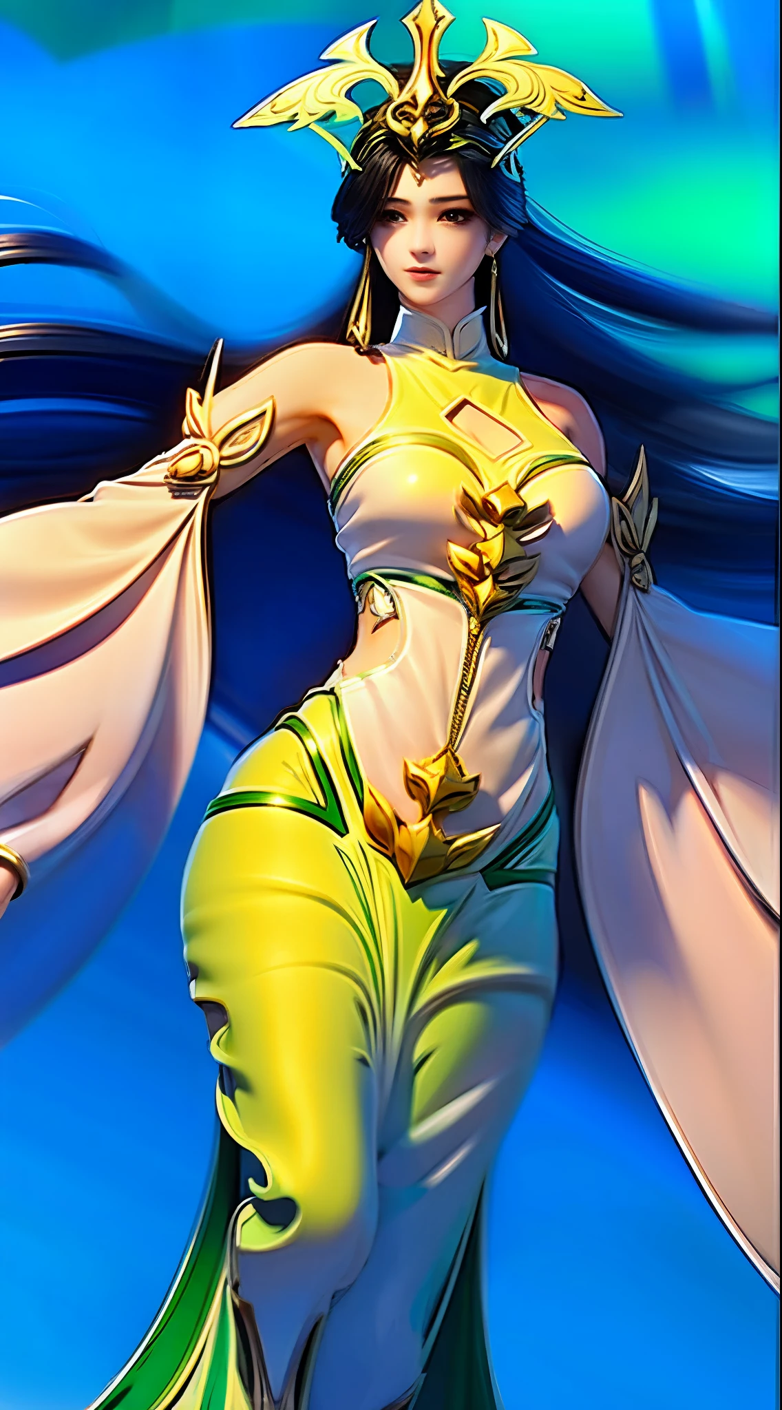 masterpiece,best quality,1girl, black hair, bare shoulders, long hair, dress,cowboy shot, dynamic pose, dynamic angle,