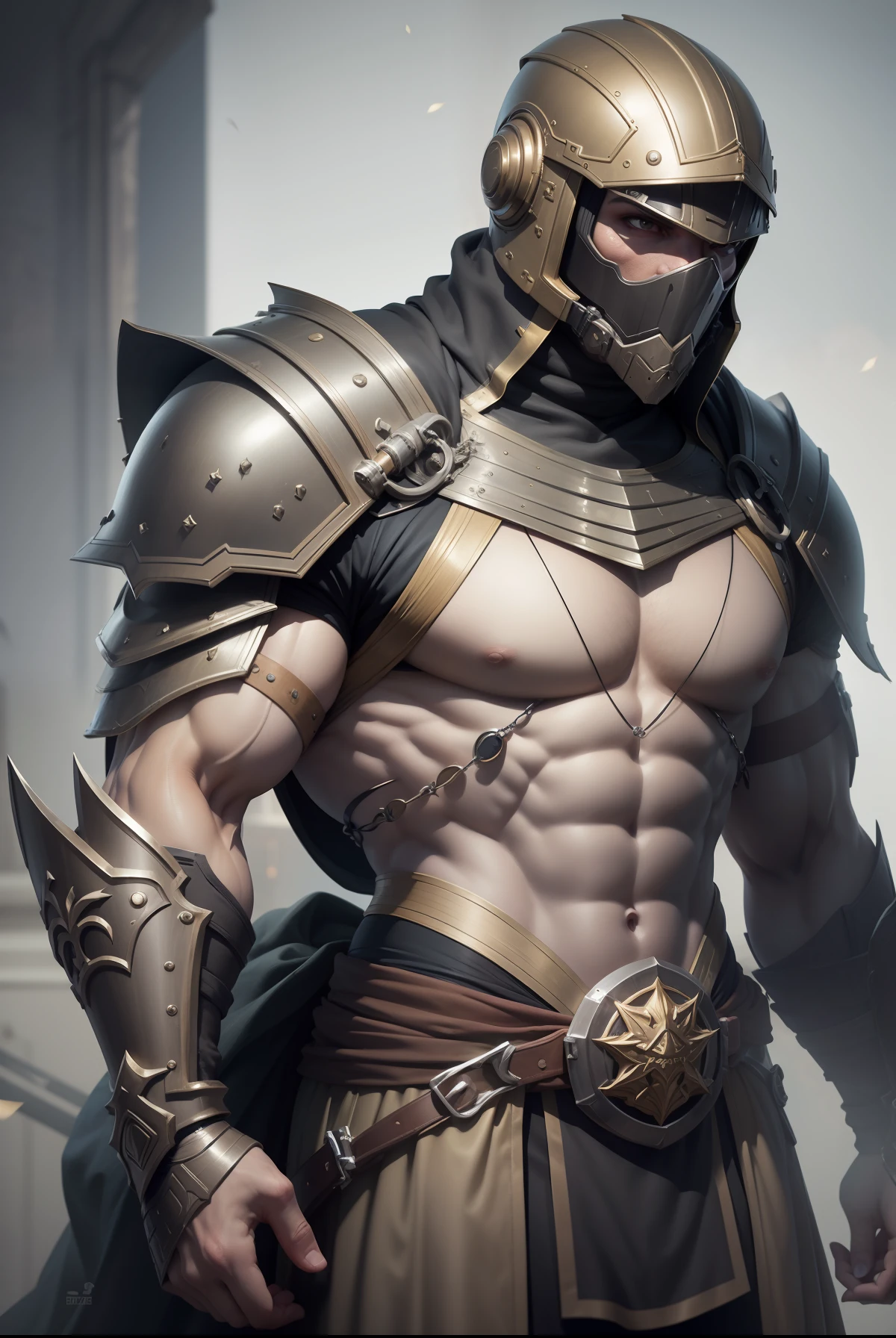 Wallpaper 16K,Alta qualidade,Ultra HD 16K,ART conceitual superior, obra premiada Man ,armadura pesada, Warrior artstation,game,kinematics, beserk,feroz,Muscle,magia , splendid atmosphere,obra ultra realista 16K , professional 3Dmm studio tones and lighting.