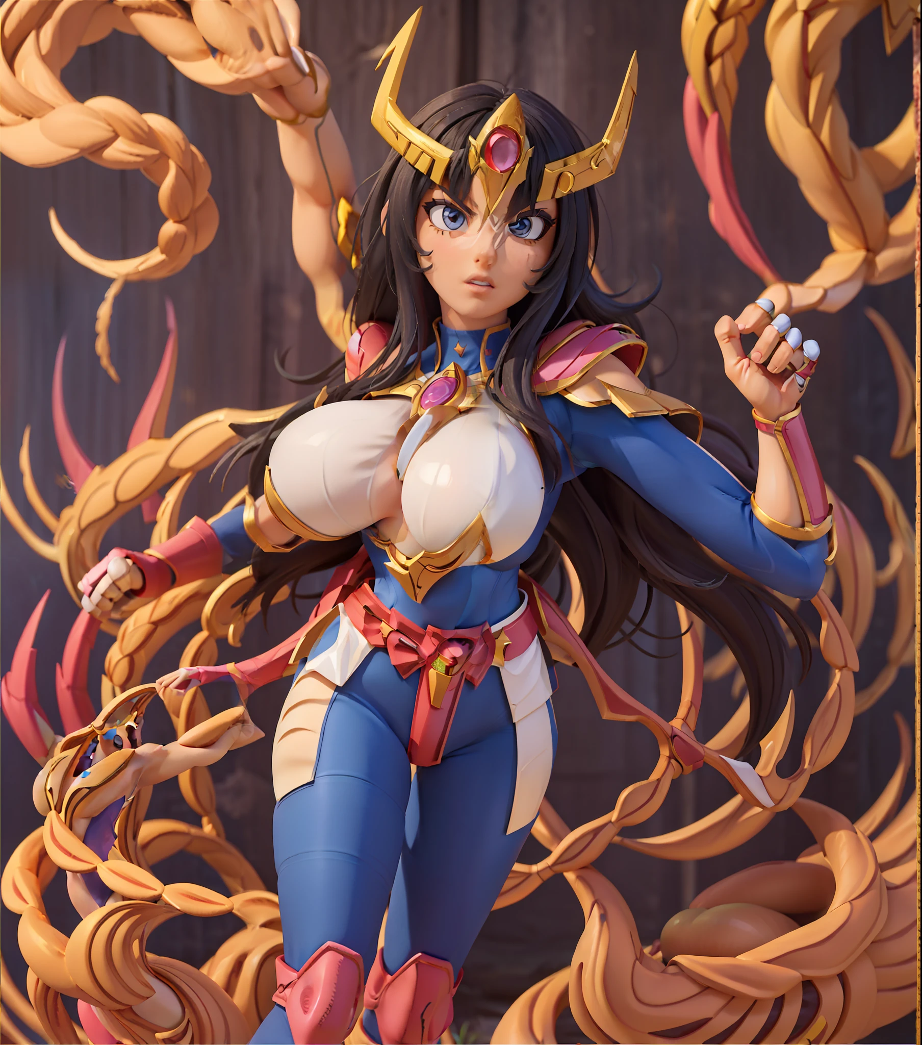 Ultra-high saturation(tmasterpiece), fully body photo,Panorama characters,Full body figures,(best qualtiy),(1girll,Standing in the middle of),cool-pose,super wide shot, sface focus,sexy armor,No underwear,Naked,Bling armor,Fine fine skin,Plump breasts,Expose your chest,Expose the waistline,Exposing thighs,cool-pose, Saint Seiya Armor, Detailed armor pattern,messy hair,highly detailed realistic photograph of,god light,super sharp focus,Ultra high quality,,with dynamism,(extremely giant breasts:1.6),(Bare breasts:1.4), Long hair, (Shiny skin:1.4), shiny lip,Very big ass, Symmetrical detail face,shades,Sexy,Masterpiece,Ultra-high saturation,hight contrast,High-gloss armor,Smooth skin, Wearing brightly colored Phoenix armor,Volcanic lava background,Grim expression,(Hair color: black in color: 1)