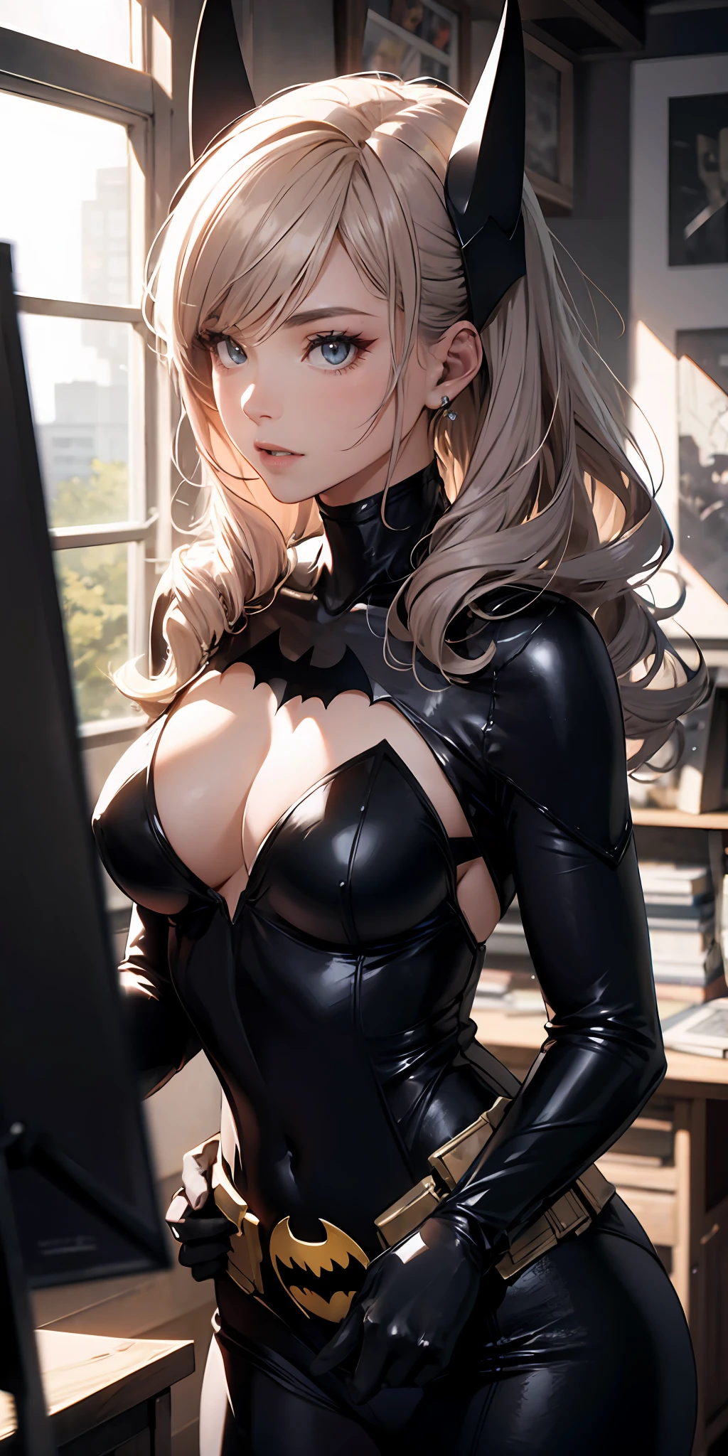 GLDOT,Batman role-playing, Highly detailed, art stations, smooth, Sharp focus, 8K,underbust