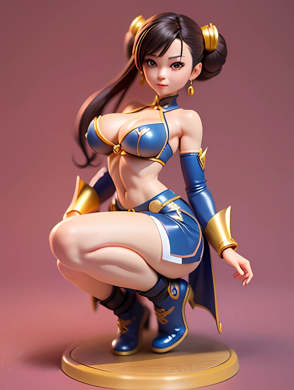 (Daisaku),(Need),(Super meticulous),(full bodyesbian:1.5),1girll，Chun- li,(beautiful  detailed face),(美丽细致的眼睛),(full body, tchibi,),full body, tchibi,