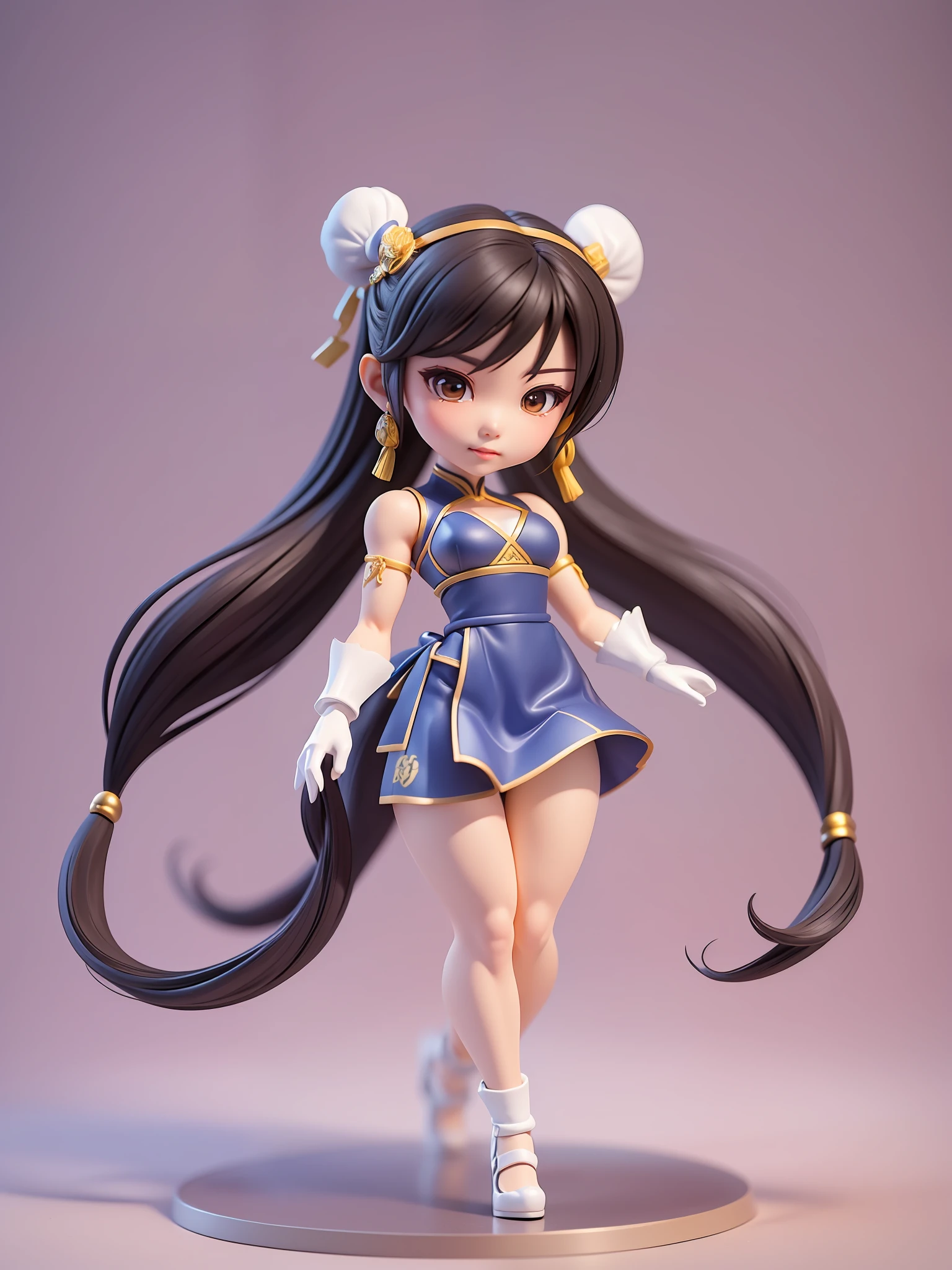 (Daisaku),(Need),(Super meticulous),(full bodyesbian:1.2),1girl,Chun- li,(beautiful detailed face),(美丽细致的眼睛),(full body, chibi,)