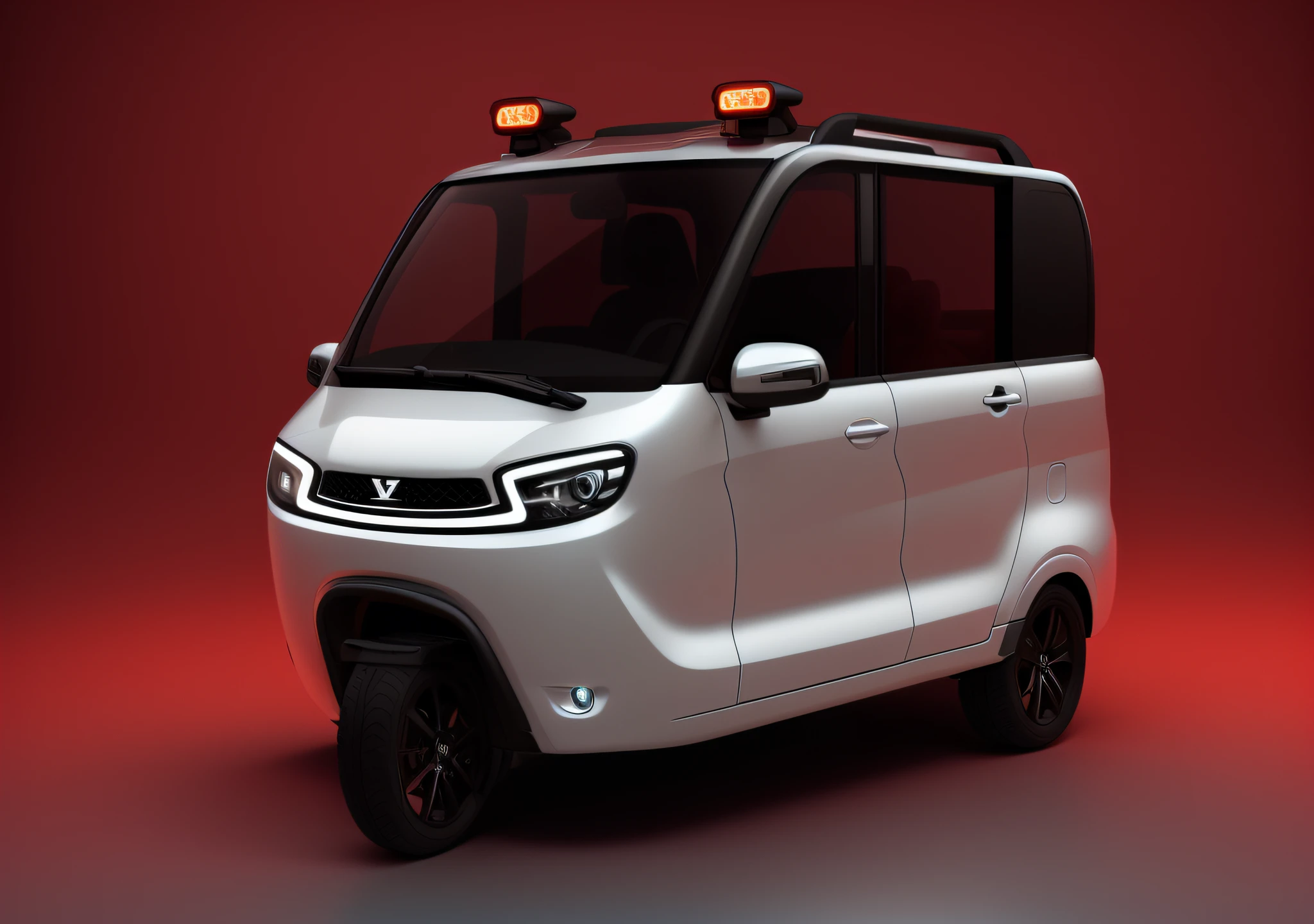 Close up of white car on red background，KAMA Russian electric vehicles，Futuristic product car lens，cute future vehicles，Vehicle design trends，Zen concept，new vehicle，intelligent,,,,，Concept car，It has red and black paint，conceito，car concept，shaxi，Front perspective，tmasterpiece，Highest quality t，Extremely beautiful reflections，The best reflection，（Very detailed CG unity 8K wallpaper）（Best quality t）（The best illustrations）（The best shades），rendering by octane，Ray traching，Ultra-fine details，portrait symetrical， (Cyborg:1.1)，([Tail | detailed wire]:1.3)，(Complicated details)，hdr，(Complicated details，ultra - detailed:1.2)，Cinema lenses，Vignette，at centre，(Cyborg:1.1)，([Tail | detailed wire]:1.3)，(Complicated details)，hdr，(Complicated details，ultra - detailed:1.2)，Cinema lenses，Vignette，at centre，  --Auto --S 2