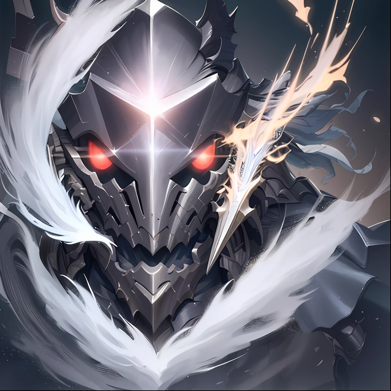 um close up de uma pessoa com uma espada e armadura, Dragon Knight, epic exquisite character art, Amazing 8K character concept art, Deus masculino bonito da morte, epic fantasy character art, cavaleiro morto-vivo, Rei do Ceifador do Tempo, de arknights, 8k hd wallpaperjpeg artefato, 8 K HD WallpaperArtefato jpeg, intrincada armadura branca