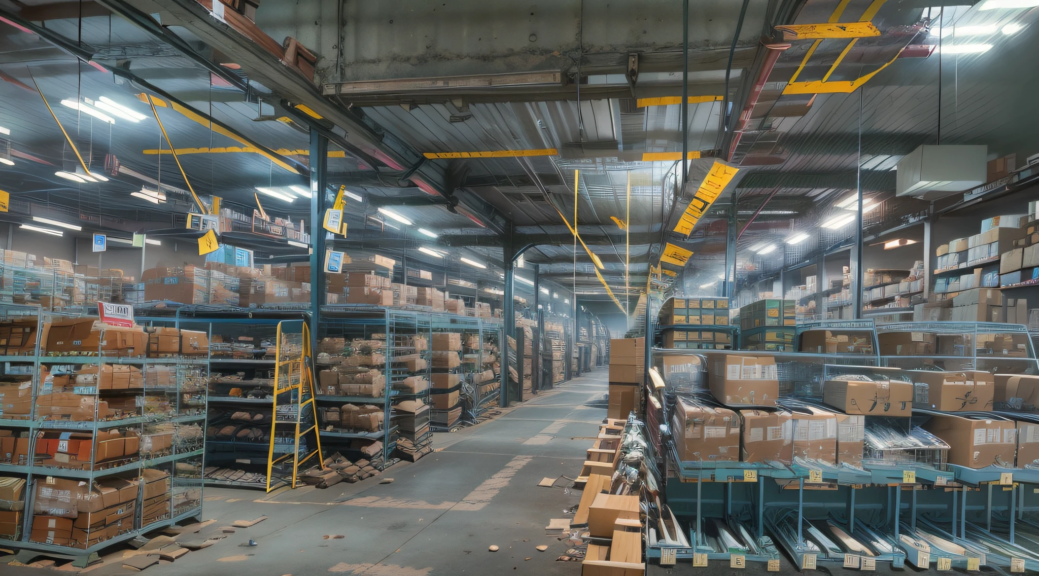 A warehouse where a large number of circuit boards are placed