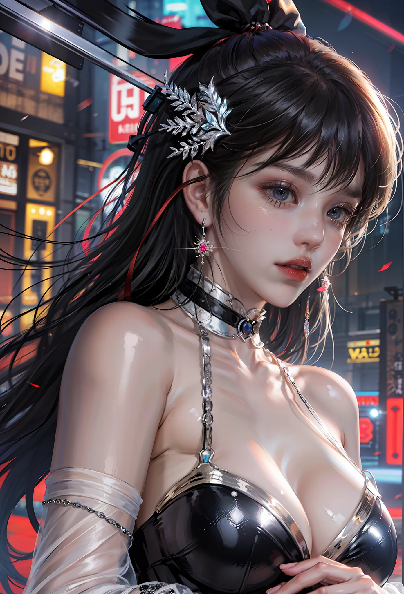 night,(night:1.8),(city lights:1.9),(red theme,),in winter,snow,onsen,(nature:1.9),1girl,full body,black hair,very long hair,grin,sexy,unaligned breasts, dynamic angle,dynamic pose,outdoors,chinese style architecture,High color saturation,Color saturation,(jewelry:1.4),putting on jewelry, 
ray tracing,cinematic lighting,(raw photo:1.2), (photorealistic:1.4), absurdres, incredibly absurdres, huge filesize , ultra-detailed, highres, extremely detailed,best quality ,masterpiece, illustration, an extremely delicate and beautiful, extremely detailed ,CG ,unity ,8k wallpaper, Amazing, finely detail, masterpiece,best quality, pureerosface_v1,ulzzang-6500-v1.1,