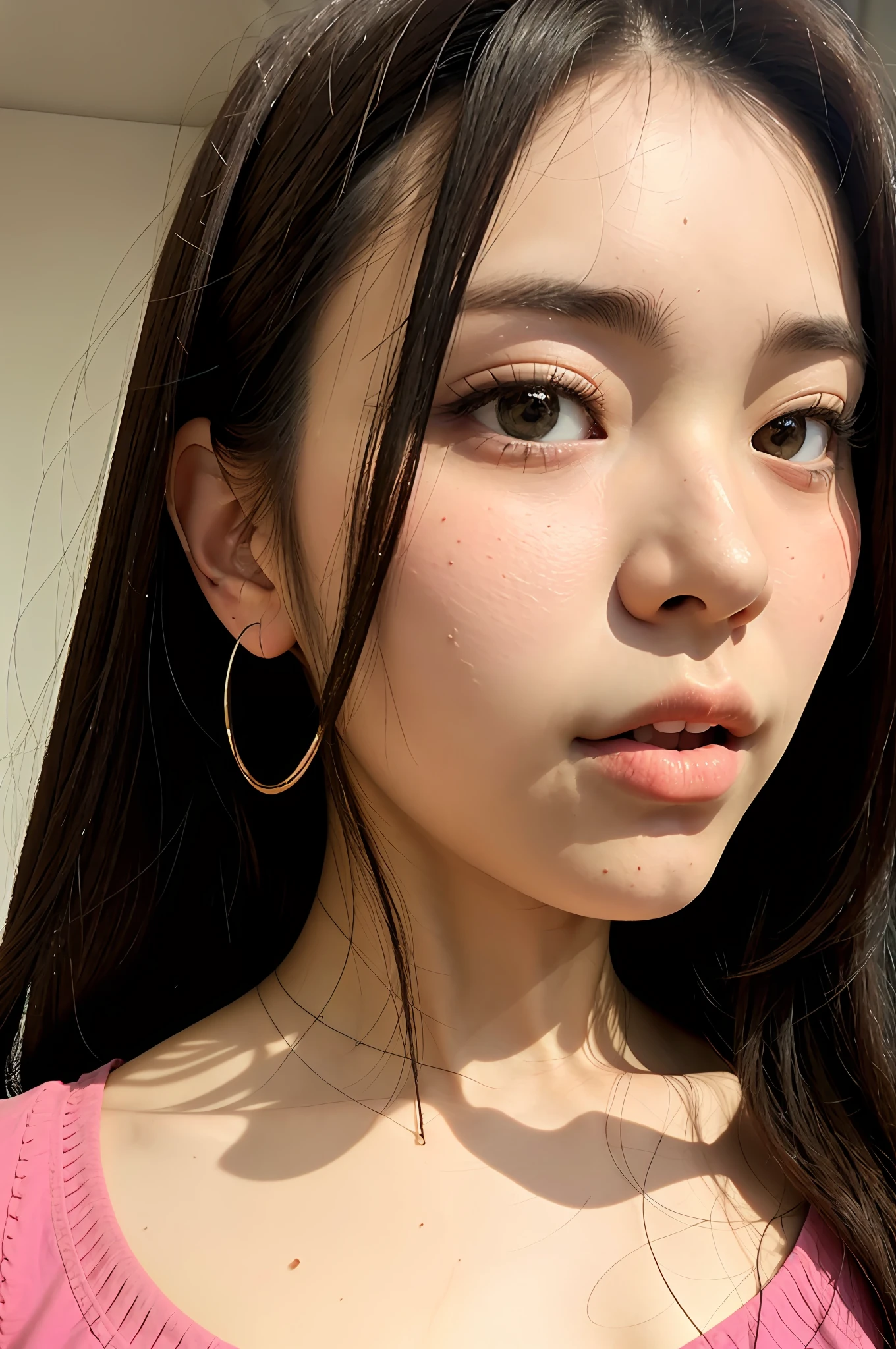 (64k, RAW photo, best quality, masterpiecel1.4), (realistic, photo-realistic:1.37), photo of a Japanese girl in a black((loose)camisole), Natural(mediuml breasts:1.35), (micro:1.4)lace panties, looking away, (kpop idol), ((lying on the bed)), lying, messy hair, medium hair, (pink blush), (lighting), [[open legs, spread legs]], (solo), dynamic pose, ((erectnipples)), (female pubic-hair), (puffy eyes:1.3), (slim legs), HDR, highly detailed, ambient occlusion, natural, harmonious composition, fine art photography,