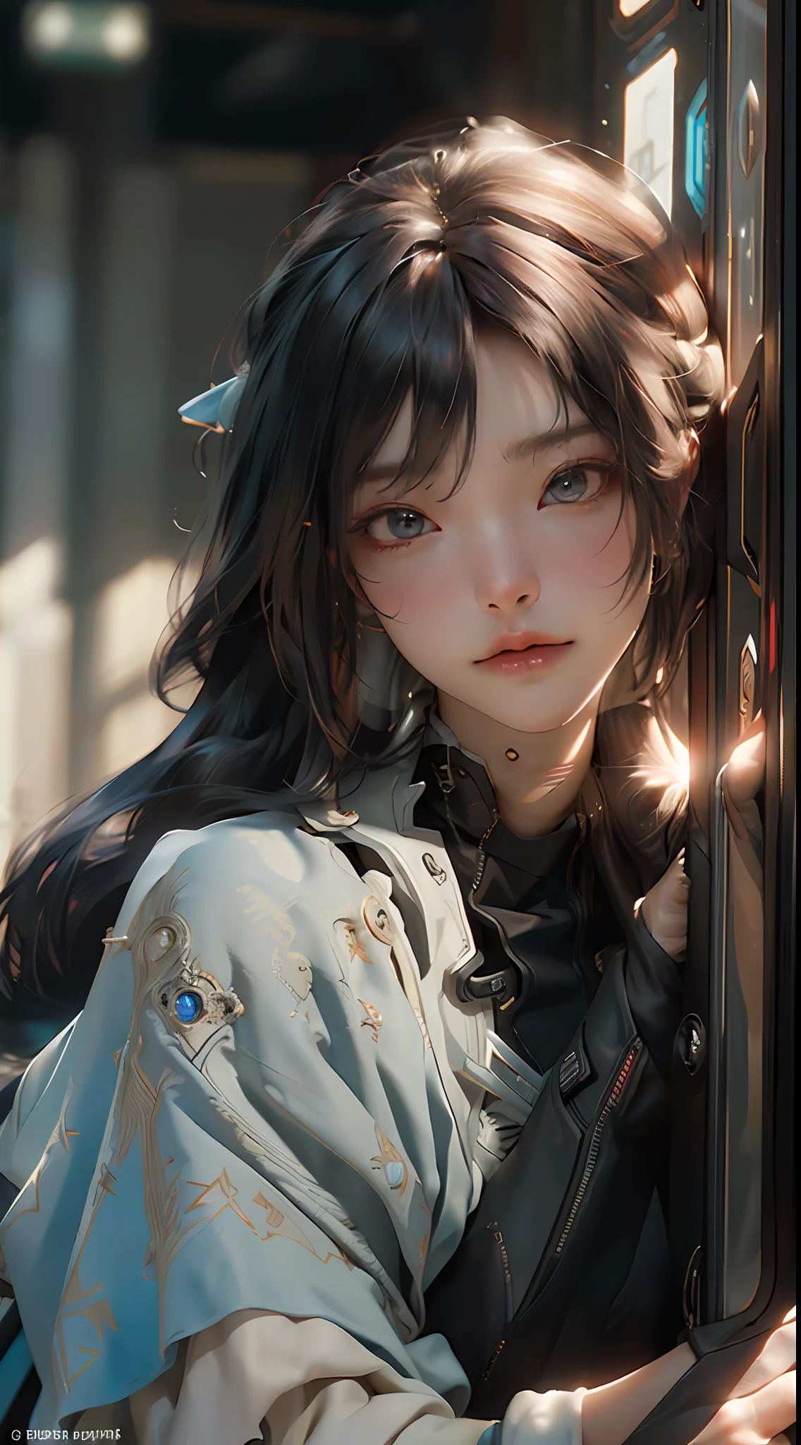 ((Best quality)), ((masterpiece)), (detailed:1.4), 3D, an image of a beautiful cyberpunk female,HDR (High Dynamic Range),Ray Tracing,NVIDIA RTX,Super-Resolution,Unreal 5,Subsurface scattering,PBR Texturing,Post-processing,Anisotropic Filtering,Depth-of-field,Maximum clarity and sharpness,Multi-layered textures,Albedo and Specular maps,Surface shading,Accurate simulation of light-material interaction,Perfect proportions,Octane Render,Two-tone lighting,Wide aperture,Low ISO,White balance,Rule of thirds,8K RAW,