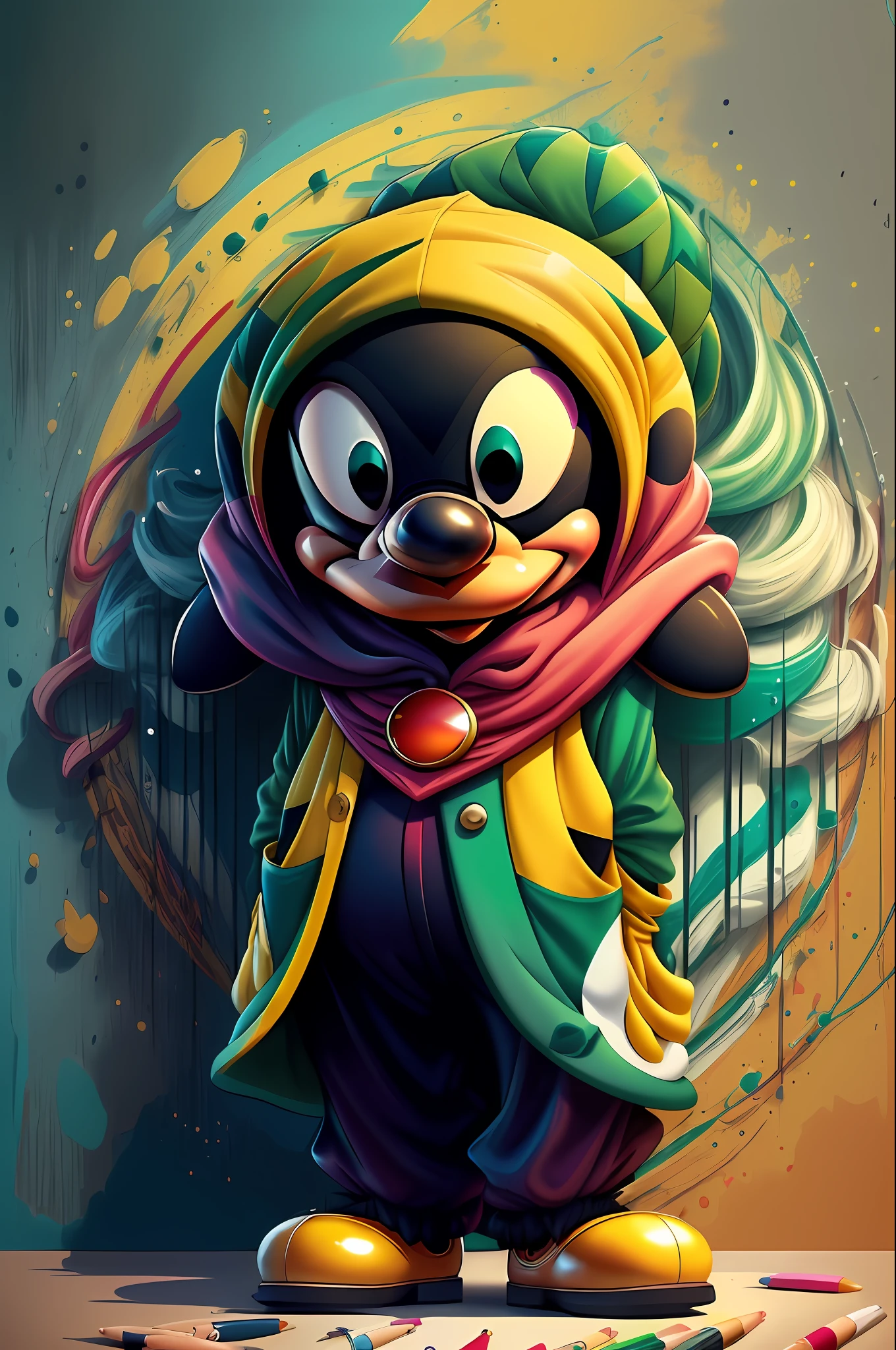 ) ((((New Character Zé Carioca - Creator: Walt Disney2023) ), ,, Walt Disney acolchoamento ,multidimensional geometric wall PORTRAIT, arte, Chibi,
Yang08k, lindo, Colouring,
Primary works, qualidade superior, melhor qualidade, Arte Oficial, Beautiful and Aesthetic,)) ), ,, Walt Disney acolchoamento ,multidimensional geometric wall PORTRAIT, arte, Chibi,
Yang08k, lindo, (Colouring, verde , amarelo e Branco)
Primary works, qualidade superior, melhor qualidade, Arte Oficial, Beautiful and Aesthetic,