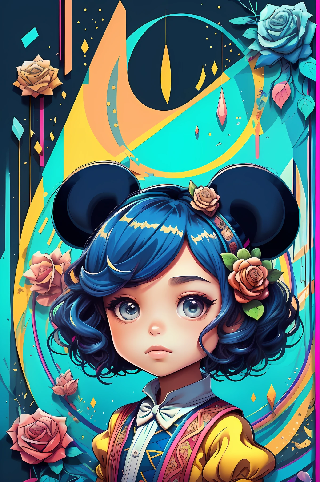 ) ((((novo personagem) ((Mikey)) - Criador: Walt Disney2023) ), ,, ( Walt Disney acolchoamento ,multidimensional geometric wall PORTRAIT, arte, Chibi,
Yang08k, lindo, Colouring,Rose
Primary works, qualidade superior, melhor qualidade, Arte Oficial, Beautiful and Aesthetic,)) ), ,,  Walt Disney acolchoamento ,multidimensional geometric wall PORTRAIT, arte, Chibi,
Yang08k, lindo, (Colouring, Rosa), amarelo ,azul ,vermelho e branco)
Primary works, qualidade superior, melhor qualidade, Arte Oficial, Beautiful and Aesthetic,