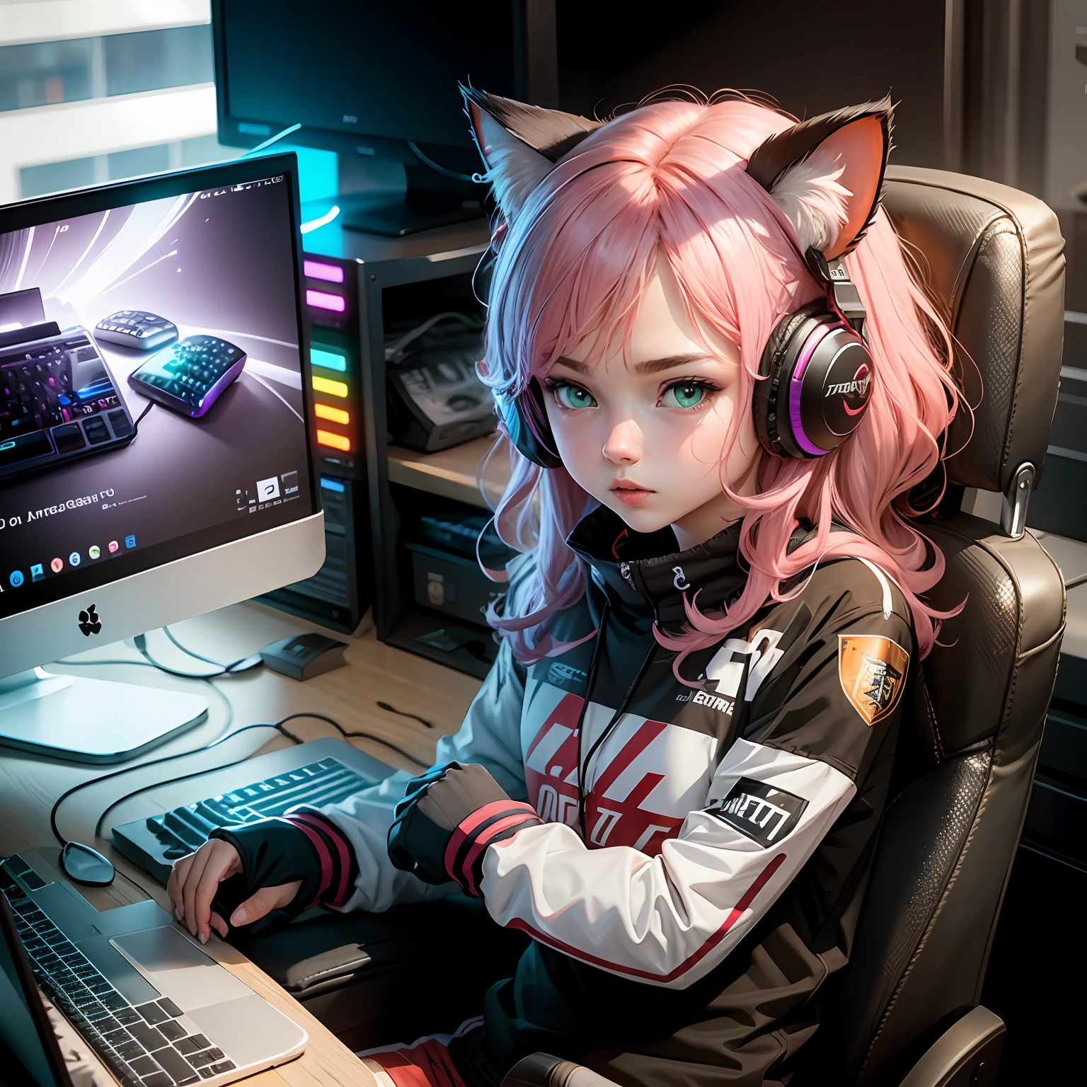 Esports Junior，Cat ears，Computer --auto
