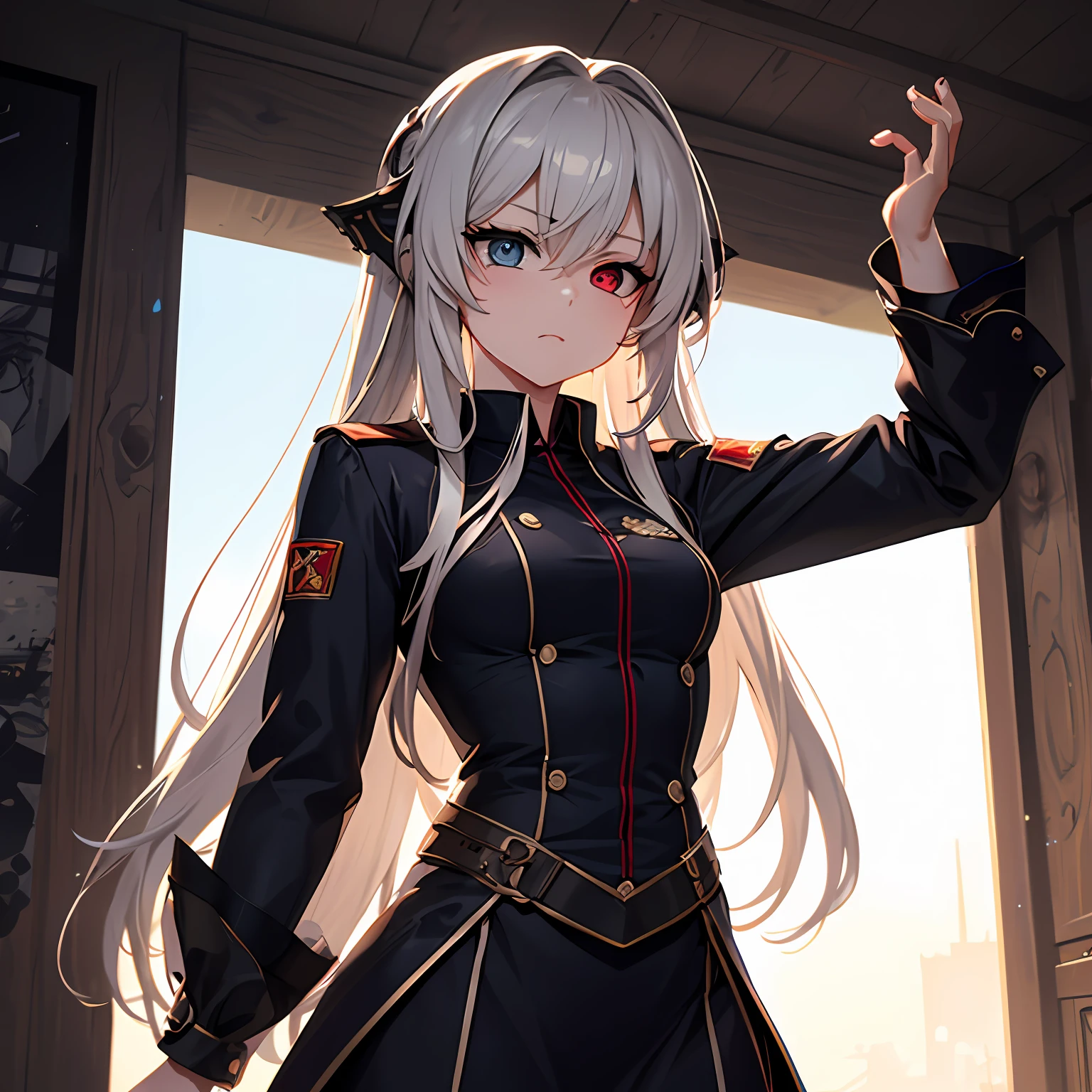 --2d anime --Anime --Primeiro trabalho --anime premiado, --Garota elfa (((--Heterocromia))) --Long white hair --Dynamic seductive pose --Small breasts --Small ass --Style "****" --Cyberpunk --Soviet uniform clothes , --Hard bass --****** russa, (((((co. Blyat))))) , --Detailed digital art --High quality 8K --Detailed Artgerm --Aesthetic perfection --Intricate details --Cinematic lighting --Lighting highlight --SSAA --Smooth rendering --No noise --Dynamic scenery Dynamic fantasy medieval Russian street --Rudeus Style.