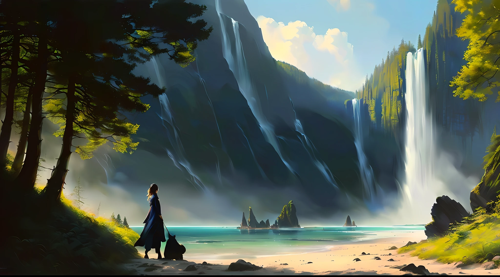 ModelShoot style,(Extremely detailed Cg Unity 8K wallpaper), full-shot body photo of the most beautiful artwork in the world, Beautiful women, Professional majestic oil painting by Ed Blinkey, atey ghailan, by Ghibli Studio, author：Jeremy Mann, Greg Manchess, Antonio Moro, trending on artstationh, trending on CGSociety, Intricate, High detail, Sharp focus, Dramatic, photorealistic painting art by midjourney and greg rutkowski