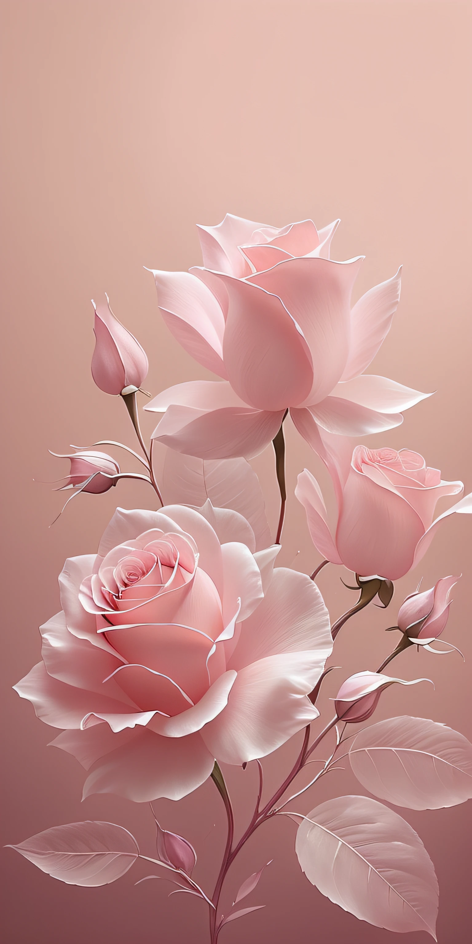 There are a lot of pink roses in the vase, translucent roses ornate, beautiful digital art, Very Beautiful Digital Art, elegant digital painting, beautiful gorgeous digital art, amazing detail digital art, elegant flowers, soft flowers, gorgeous digital art, Beautiful digital artwork, elaborate digital art, beautiful digital painting, glossy digital painting, soft digital painting, light pink tonalities --auto