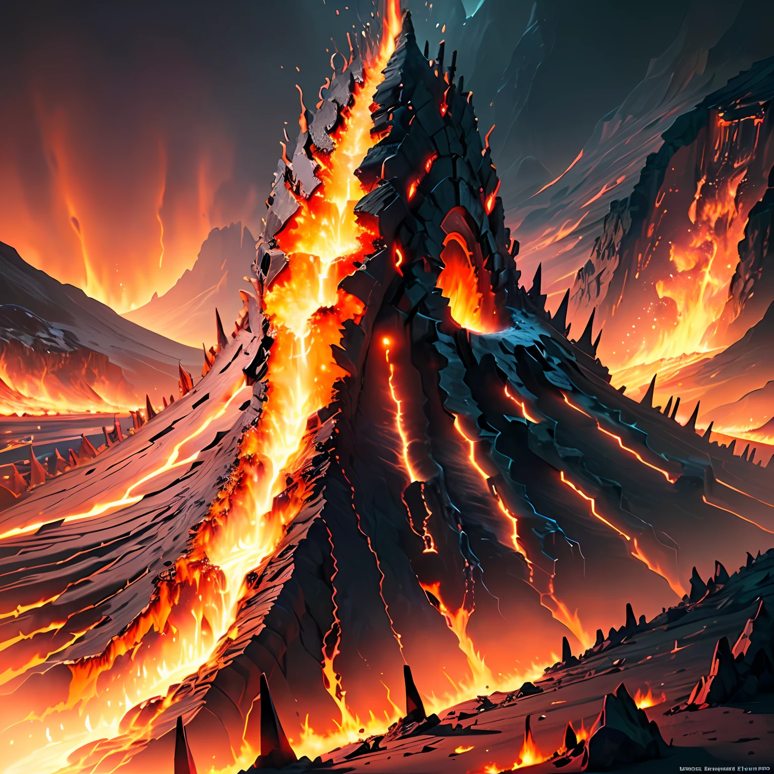 A dark red Smaug is destroying the town, breathing fire, presenting World of Warcraft, Lord of the Rings medieval fantasy, fire and other styles, with atmospheric perspective, wide angle, first-person perspective, UHD, masterpiece level, precision, high quality, high definition, rich picture details, super high detail, 16k characteristics, the best picture quality, the best effect. Verism, projected inset