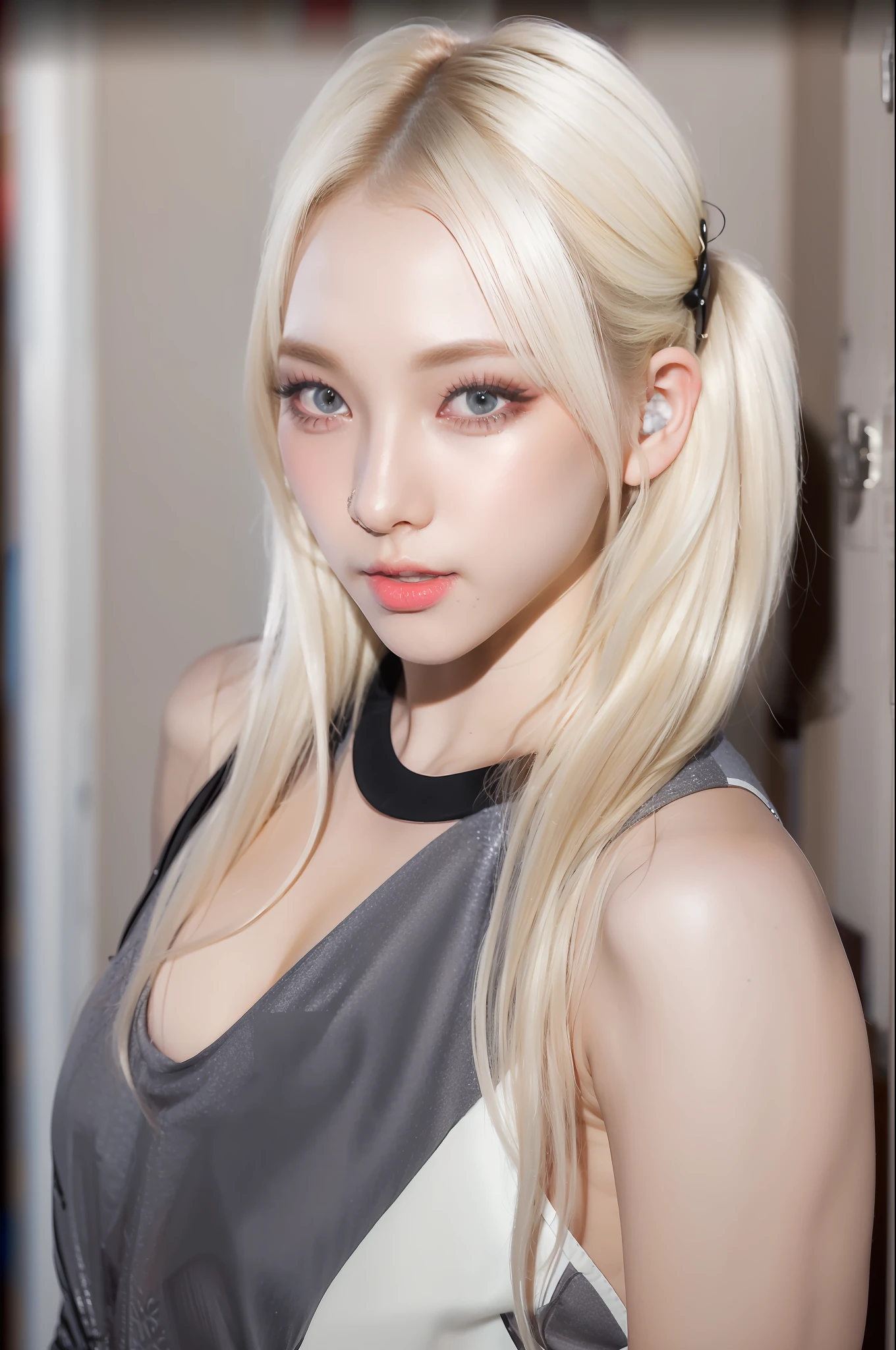 (8k, 4k, best quality, highres, ultra high res:1.1), (masterpiece, realistic, photo-realistic:1.1), 1girl,  face, close-up, twintails, blonde hair, black eyes, red lips,  (looking at viewer:2), absurdly long hair, long eyelashes, eyeshadow,  small face, big eyes,
???? shoulders,
high contrast,