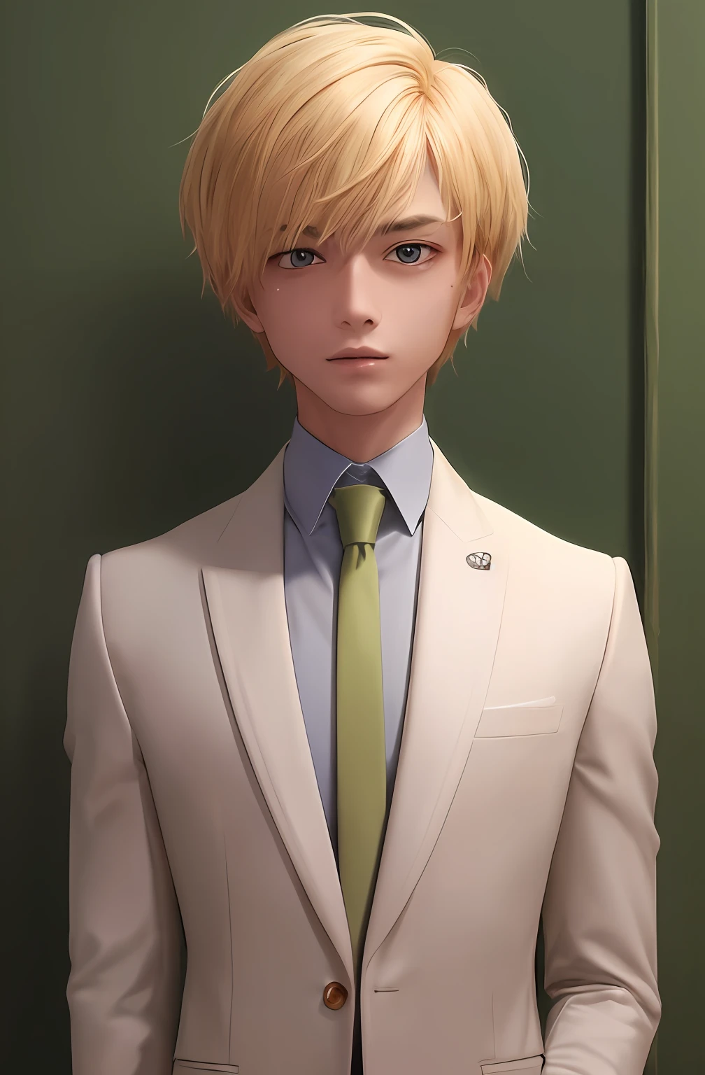 Handsome guy in suit anime
