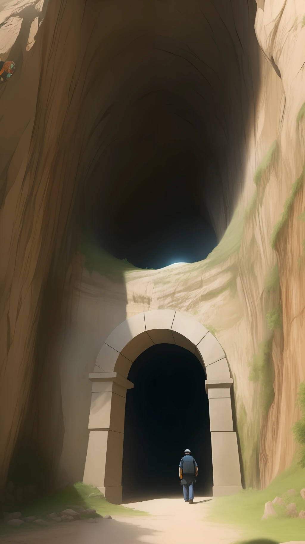 At the entrance of the huge cave stood a man,Dark oppression,