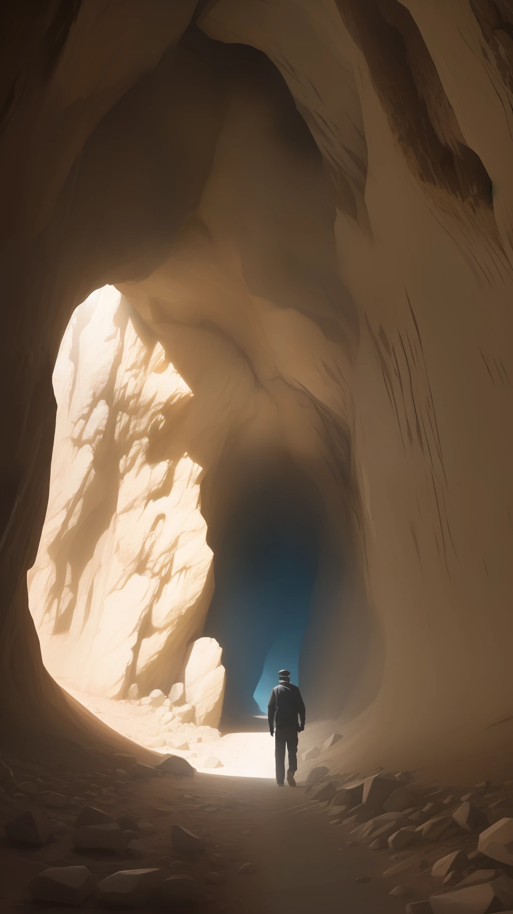 At the entrance of the huge cave stood a man，Dark oppression，