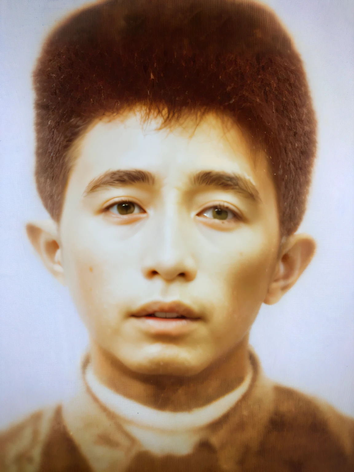 Restore the character's skin and facial features male according to the pictures provided