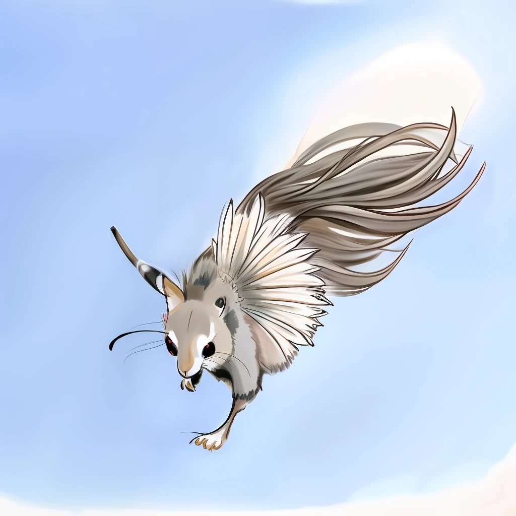 Long hair fluttering, sexy and cute