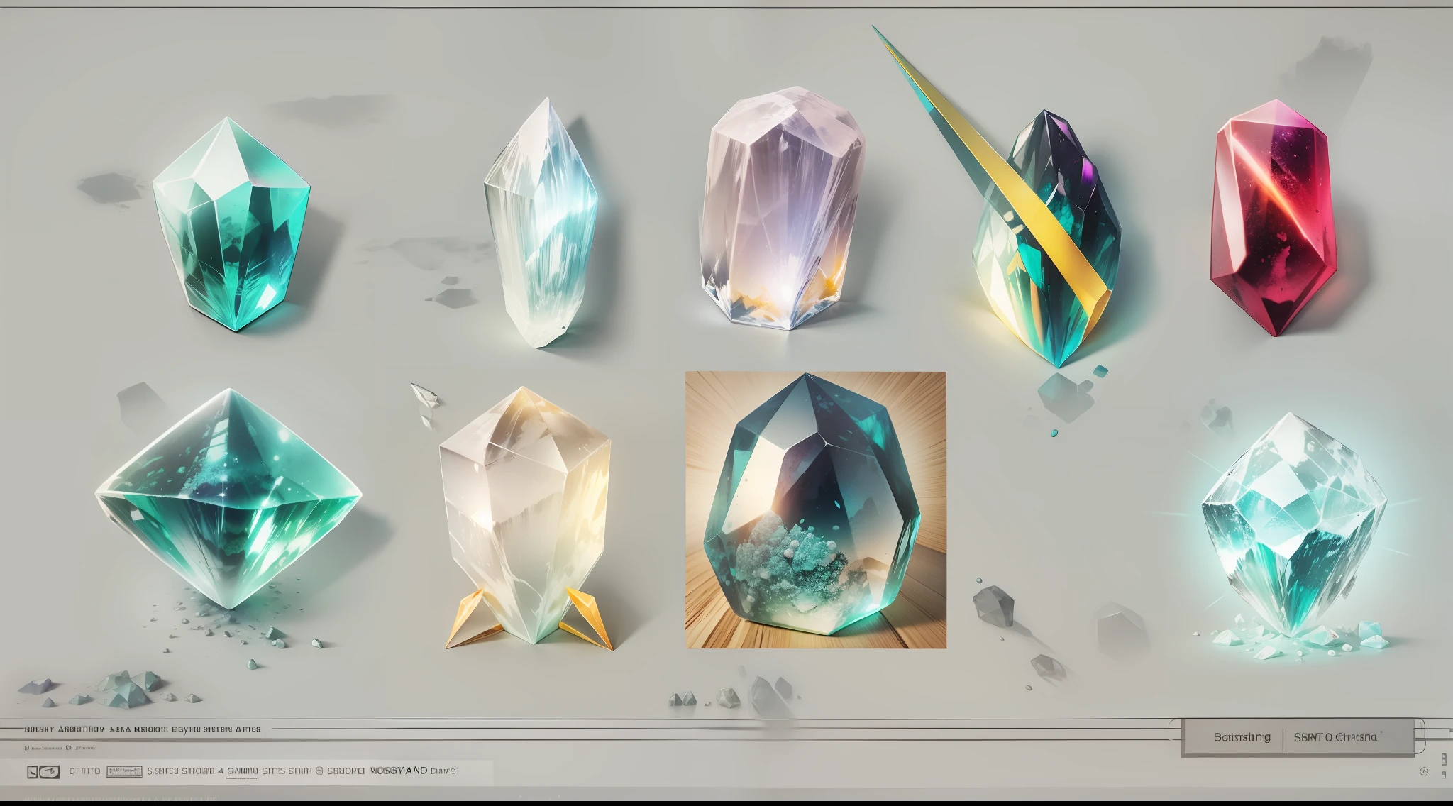 crystals,realisticlying