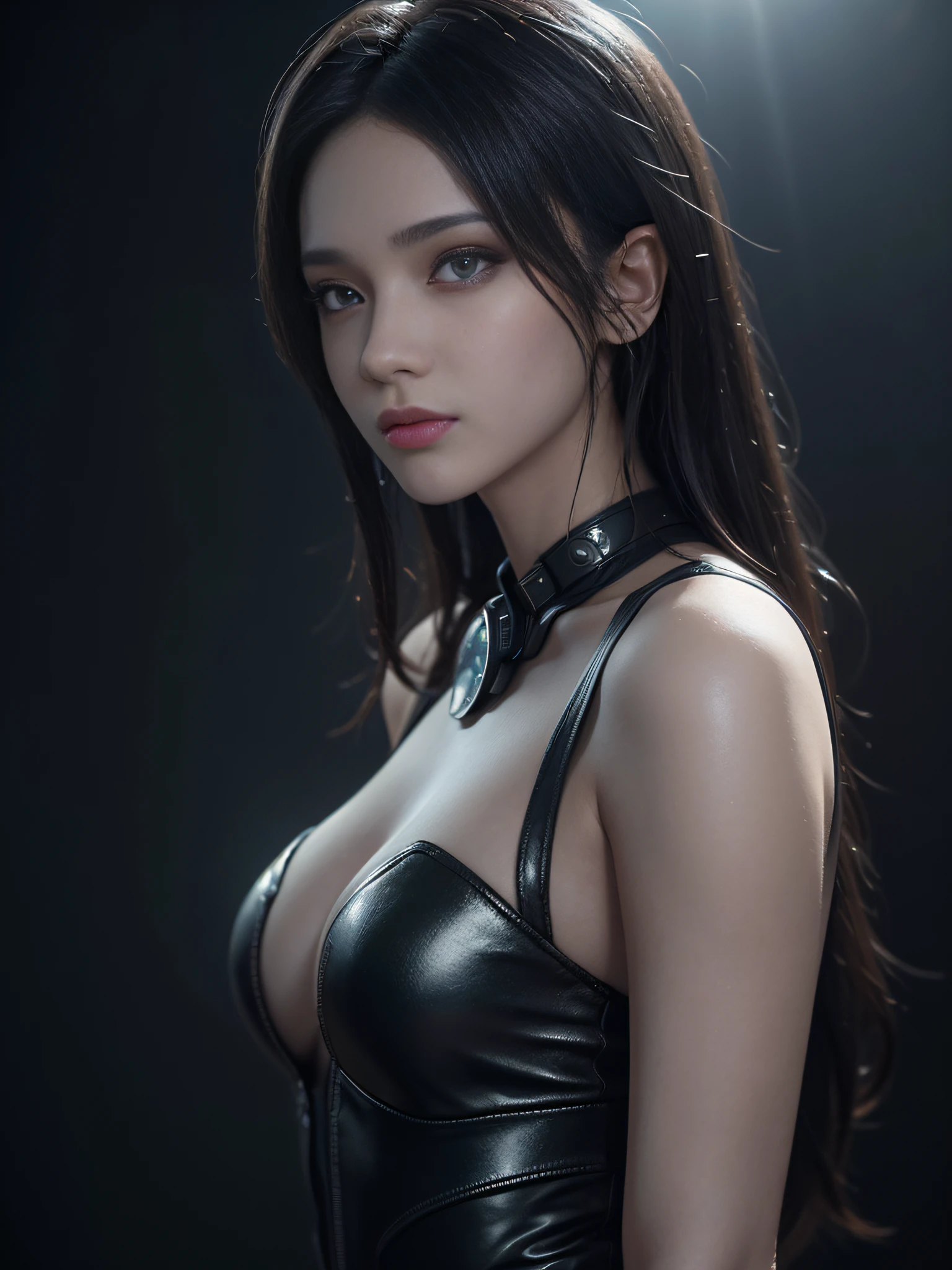 ((Best quality)), ((masterpiece)), (detailed:1.4), 3D, an image of a beautiful cyberpunk female,HDR (High Dynamic Range),Ray Tracing,NVIDIA RTX,Super-Resolution,Unreal 5,Subsurface scattering,PBR Texturing,Post-processing,Anisotropic Filtering,Depth-of-field,Maximum clarity and sharpness,Multi-layered textures,Albedo and Specular maps,Surface shading,Accurate simulation of light-material interaction,Perfect proportions,Octane Render,Two-tone lighting,Wide aperture,Low ISO,White balance,Rule of thirds,8K RAW,