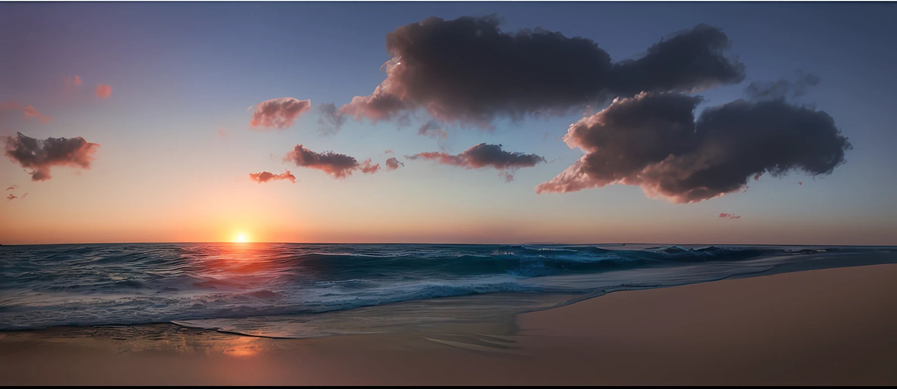 There is a halo on the coastline