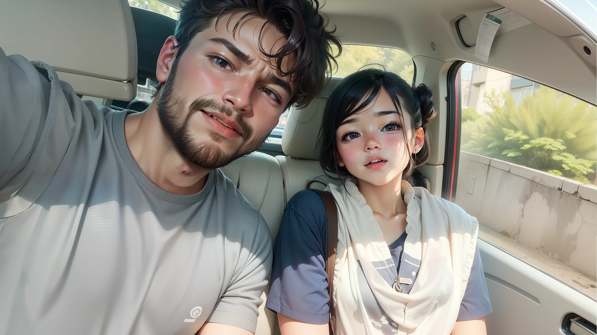 Create canny image, change cute litil girl face and cute little boy face