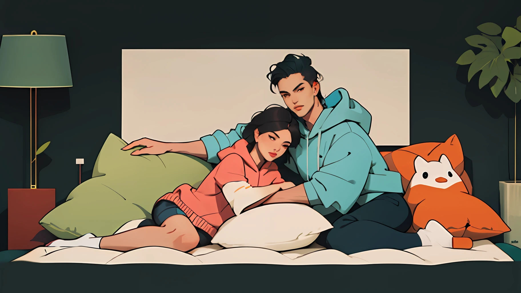 beste-Qualit, 1Woman, 独奏, Hot, grown up, android 18, hair light, Cyan eyes, Short Hair Hair, piercing eyes, the perfect body, 25 years, Sexual, winning, sitting, Playful, Sofa, living room, Cosy, cheery, pillows, blankets, lava lamp, a table, chair, cozy atmosphere, bright colours, soft pastels, Flowers, Plants, Books, novels, plushies, Statuettes, PICTURES, wall scrolls, Stickers, Ornaments, bed, blankets, pillows, warm blankets, comfortable clothes, casual wear, leisure wear, hoody, sweatpants, tshirt, t shirt, ankle socks, curvy legs