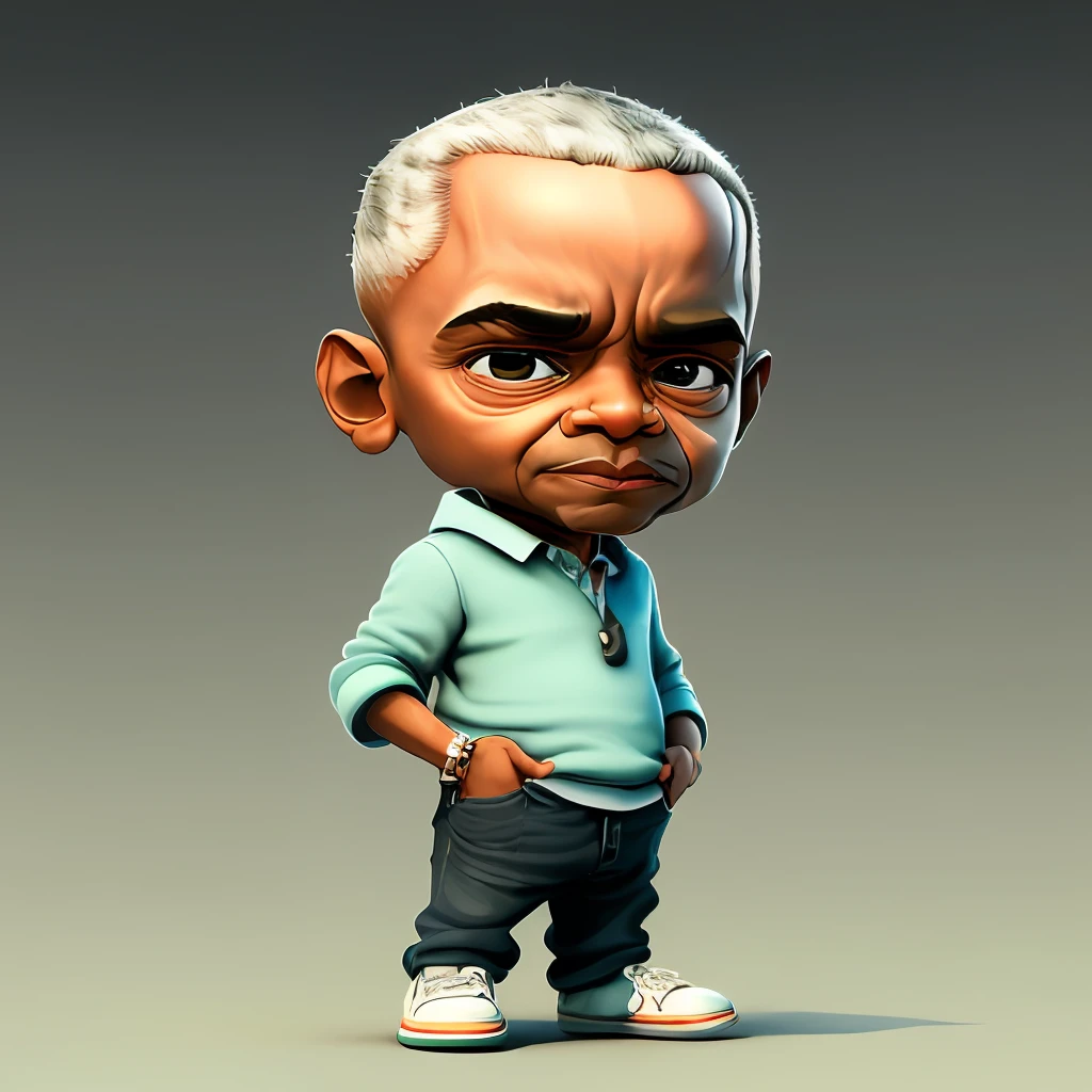 cbzbb , Barack Obama ,charachter ,cute, little, beautiful, devian art, trending artstation, digital art, detailed, cute, realistic, humanoide, character, tiny,cinematic sho ,cinematic lights,Barack Obama,looks disgusted