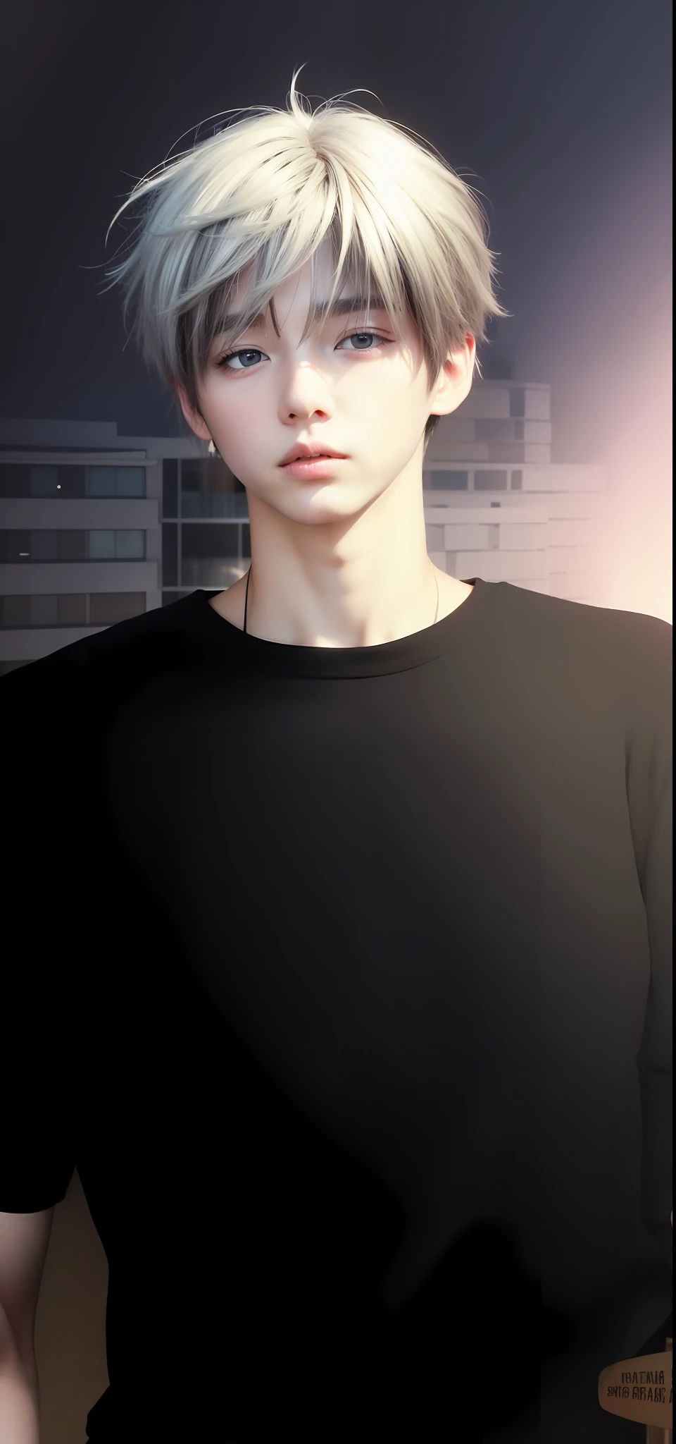 1boy, black jacket, black shirt, brown hair, dark blue eyes, realistic, ultra detail, baby face