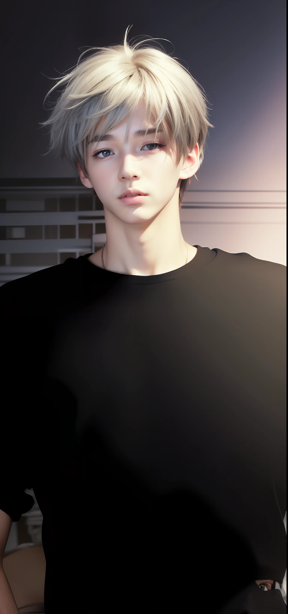 1boy, black jacket, black shirt, brown hair, dark blue eyes, realistic, ultra detail, baby face