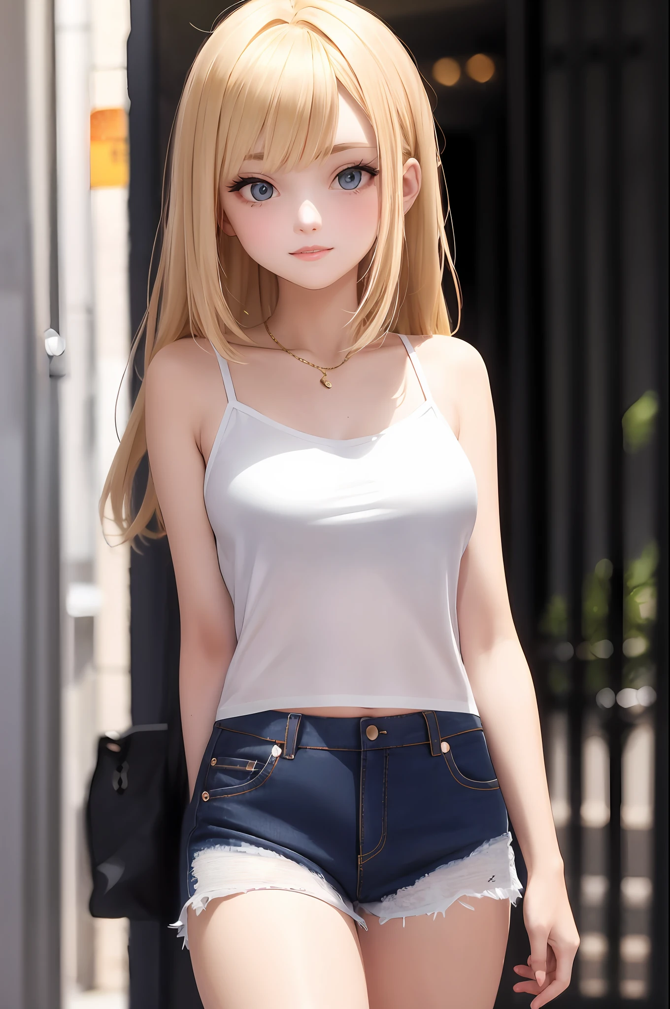 Blonde Beauty See-Through Camisole Shorts